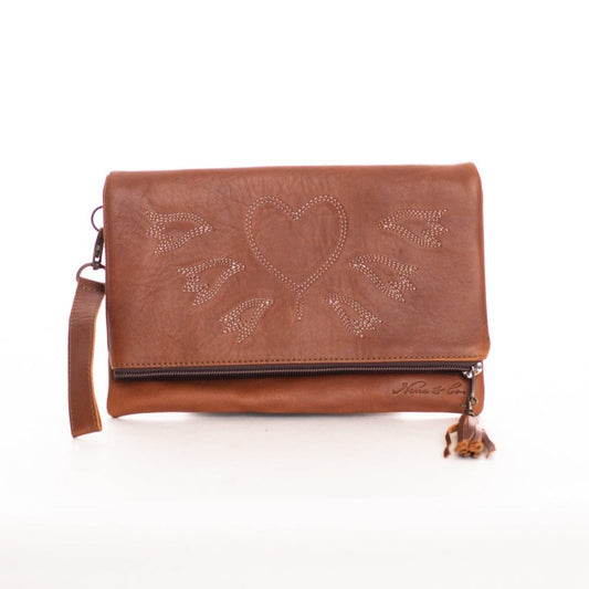 **SAMPLE** FOLD OVER CLUTCH - WESTERN - CAFE - NO. 24133