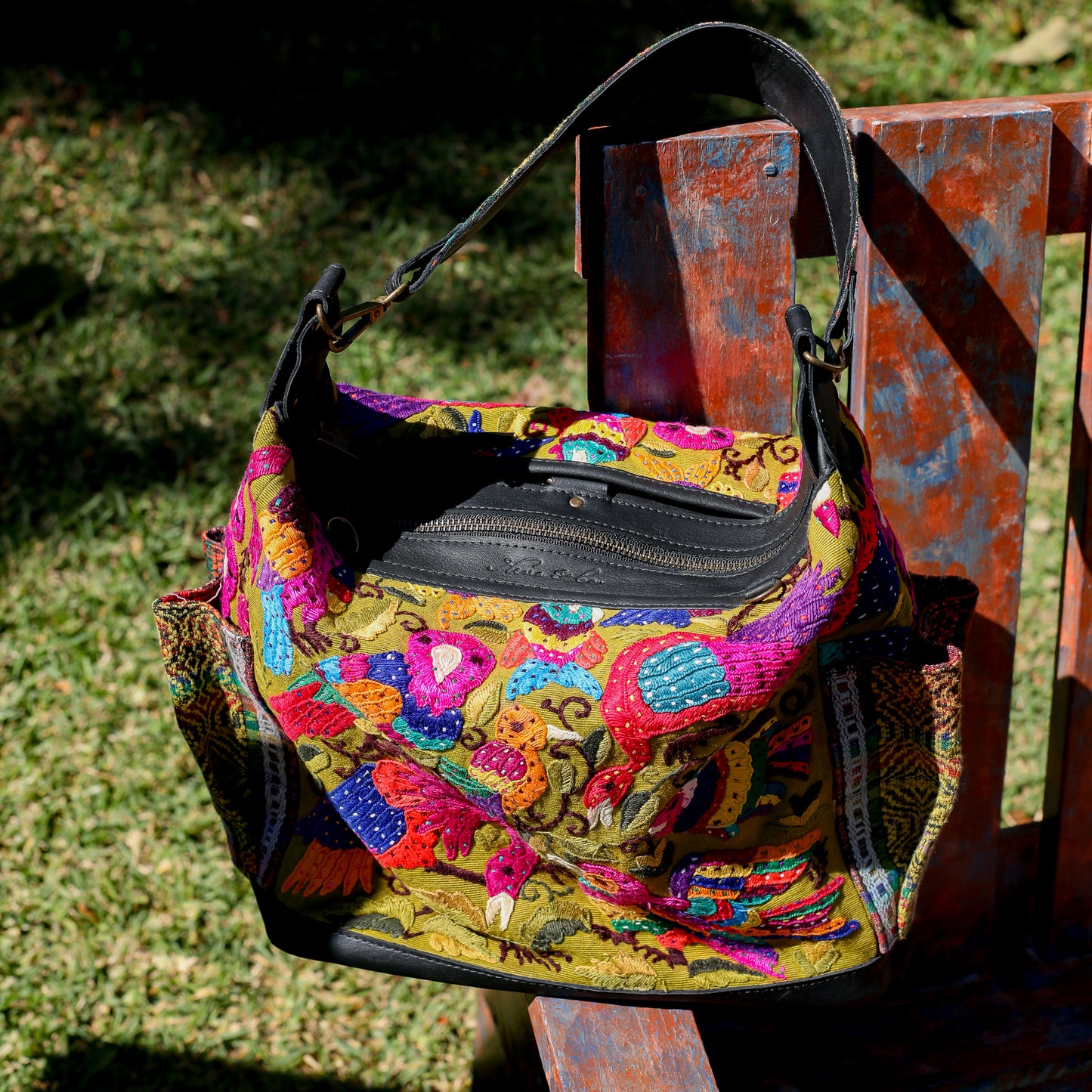 BEATRIZ MCDB + DIAMANTE STRAP - OOAK HUIPIL - CORTE LINING - BLACK - NO. 20005