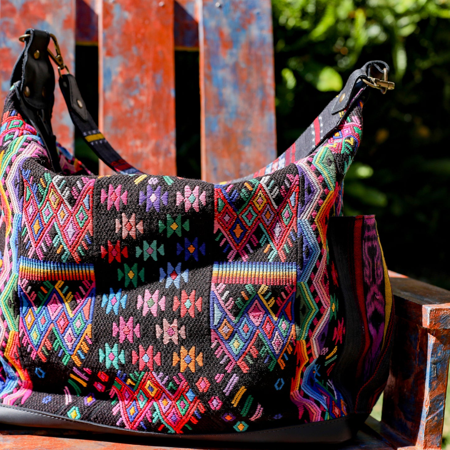 BEATRIZ CDB + DIAMANTE STRAP - OOAK HUIPIL - CORTE LINING - BLACK - NO. 20000