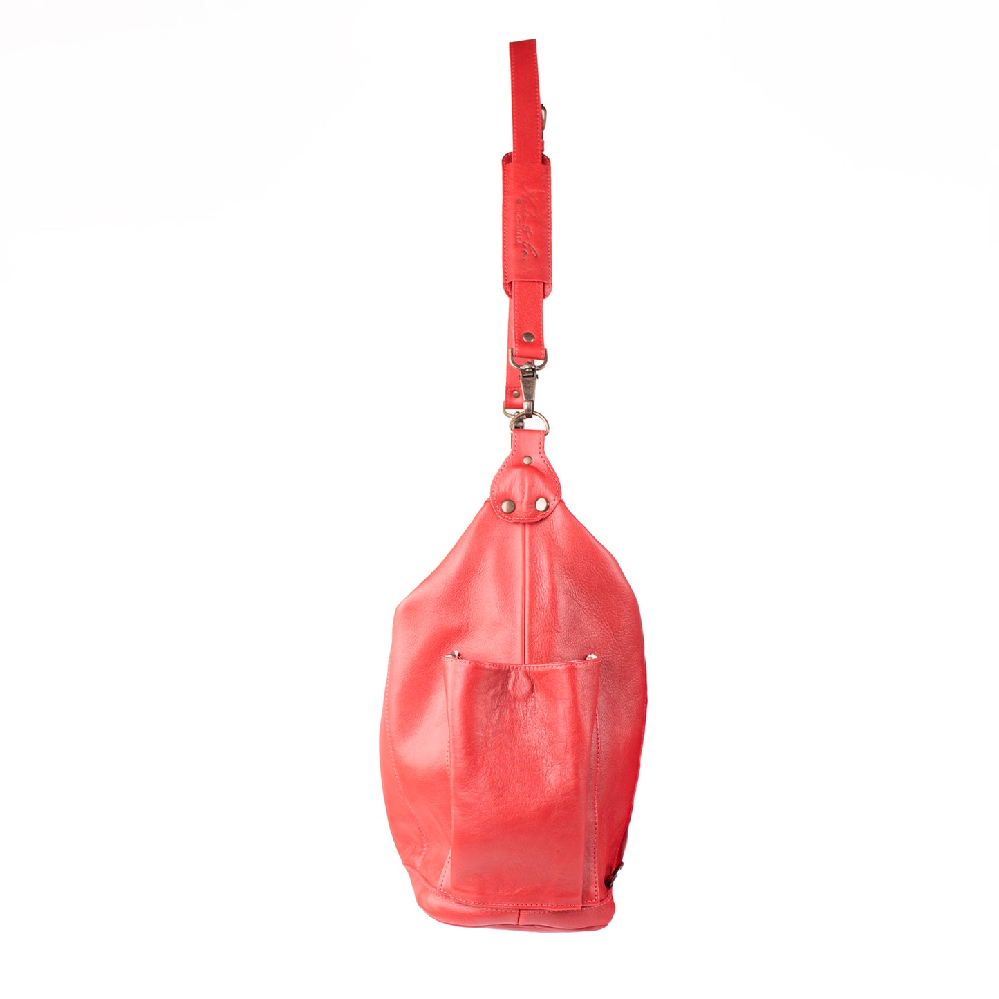 BEATRIZ CONVERTIBLE DAY BAG - FULL LEATHER - ROUGE