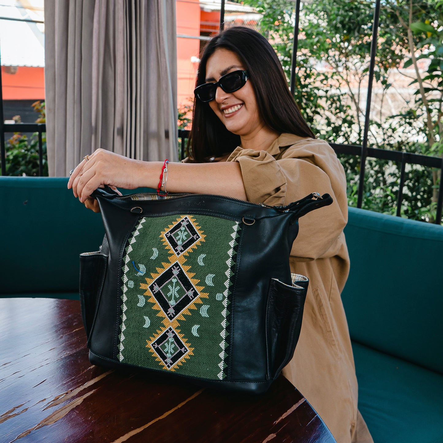 BEATRIZ CDB - WOMANHOOD X ANNIVERSARY PANEL IN BASIL - BLACK