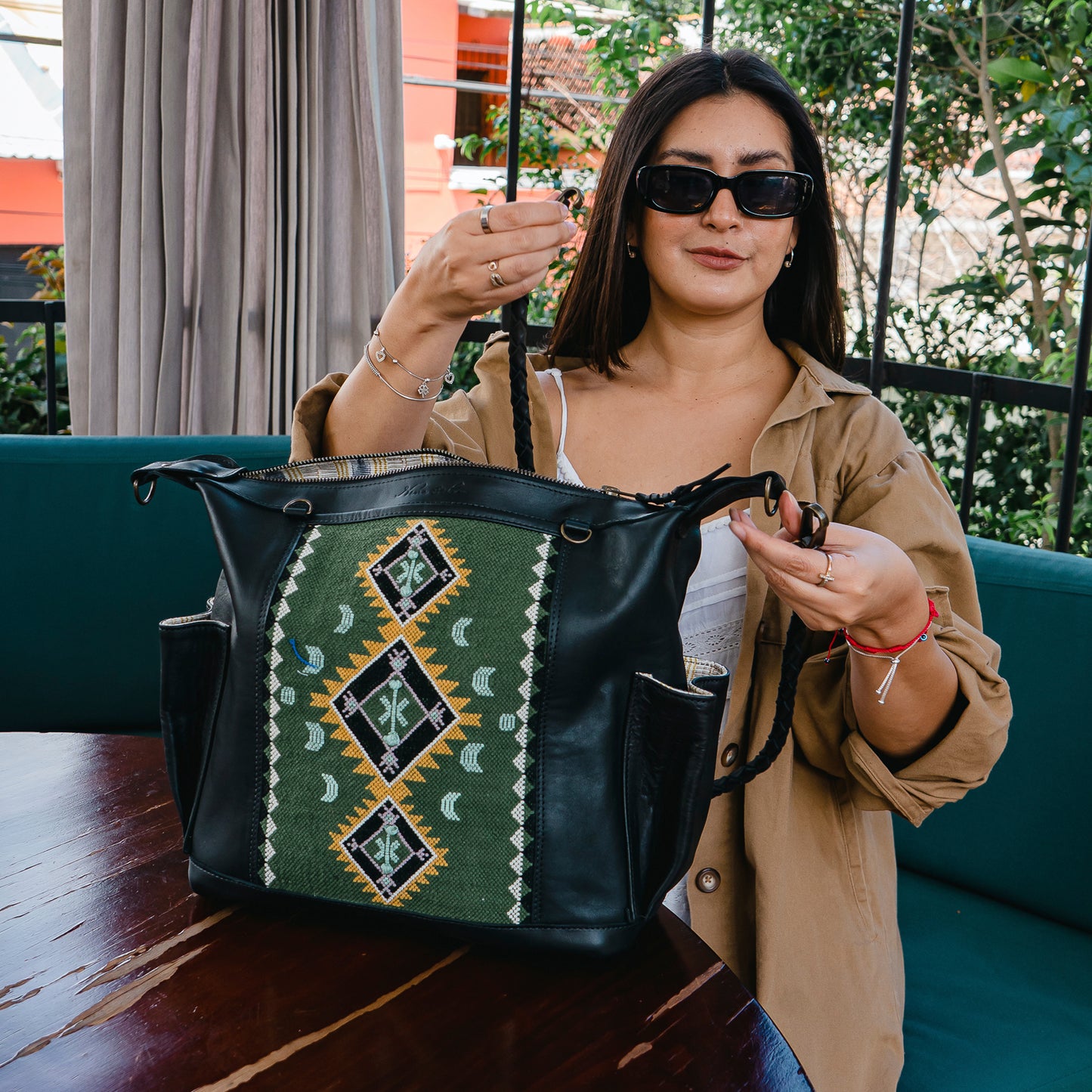 BEATRIZ CDB - WOMANHOOD X ANNIVERSARY PANEL IN BASIL - BLACK