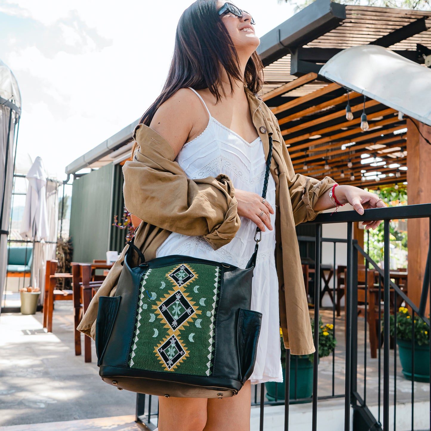 BEATRIZ CDB - WOMANHOOD X ANNIVERSARY PANEL IN BASIL - BLACK