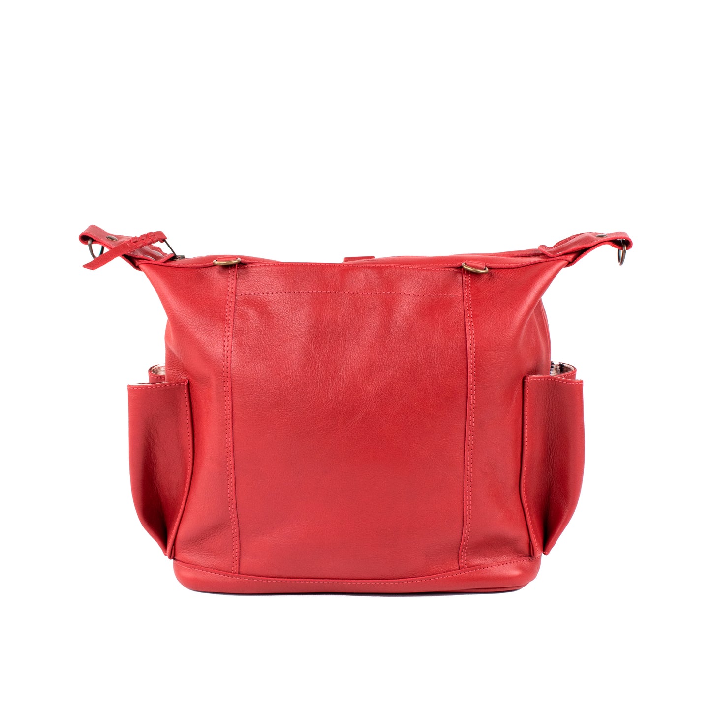 BEATRIZ CONVERTIBLE DAY BAG - MEDIUM - FULL LEATHER - ROUGE