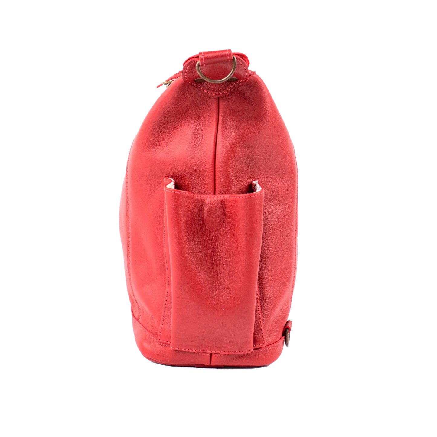 BEATRIZ CONVERTIBLE DAY BAG - MEDIUM - FULL LEATHER - ROUGE