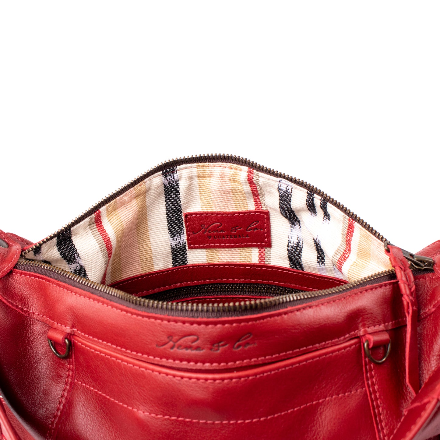 BEATRIZ CONVERTIBLE DAY BAG - MEDIUM - FULL LEATHER - ROUGE