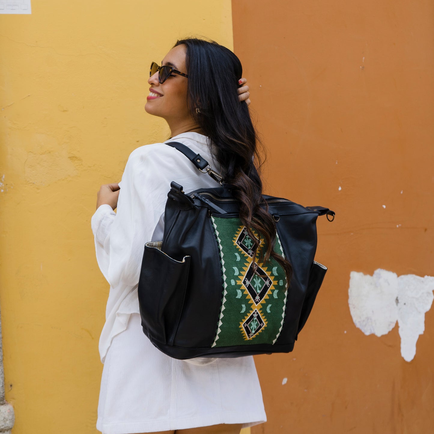 BEATRIZ MCDB - WOMANHOOD X ANNIVERSARY PANEL IN BASIL - BLACK