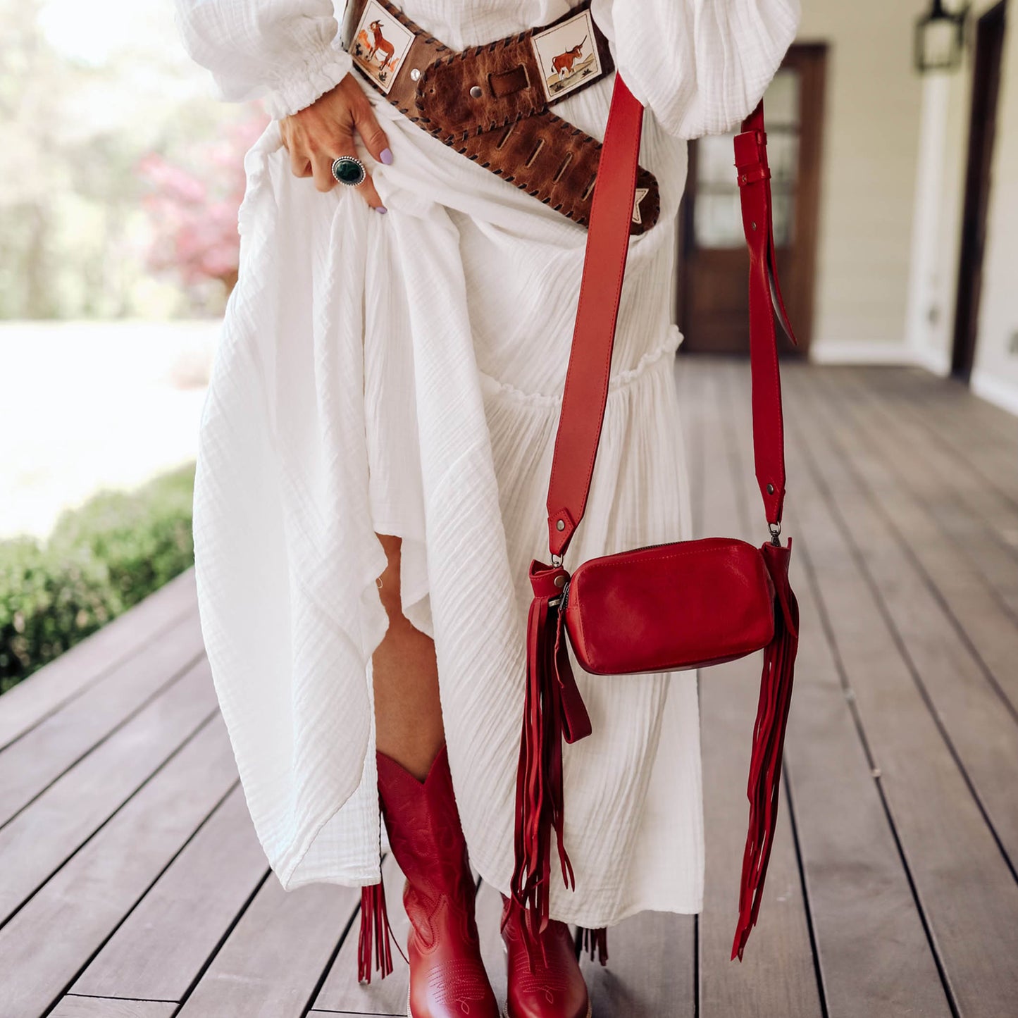 BETSY'S ESSENTIALS BAG - FULL LEATHER COLLECTION - ROUGE