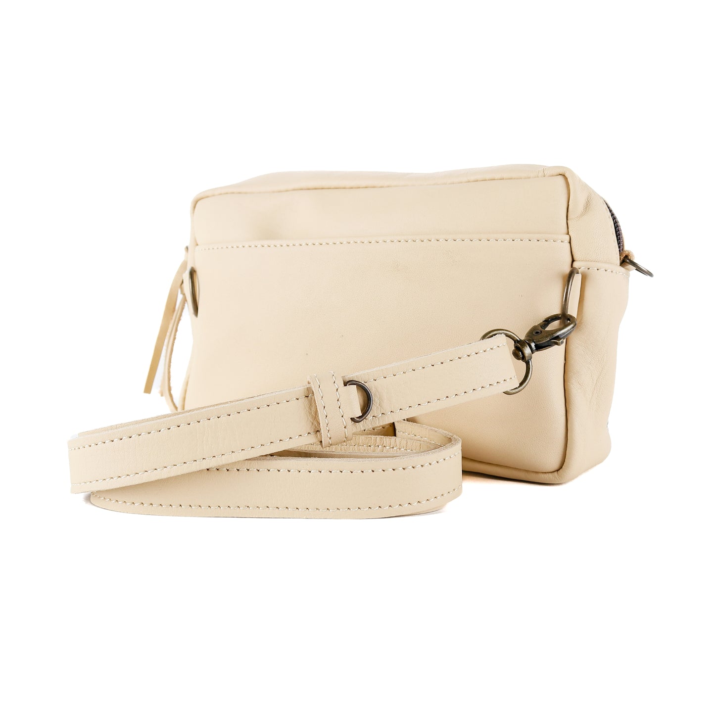 H&S WANDER CROSSBODY SET - OOAK BEADED PANEL - BUTTER - NO. 15529