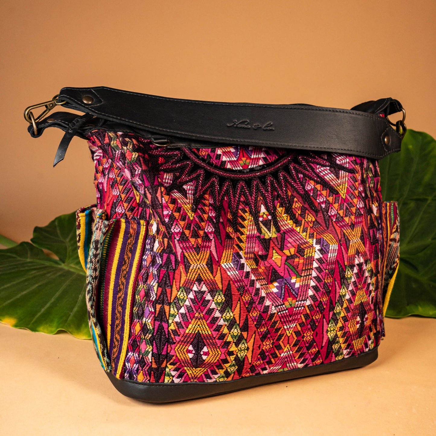 BEATRIZ MCDB + DIAMANTE STRAP - OOAK HUIPIL - BLACK - NO. 16029