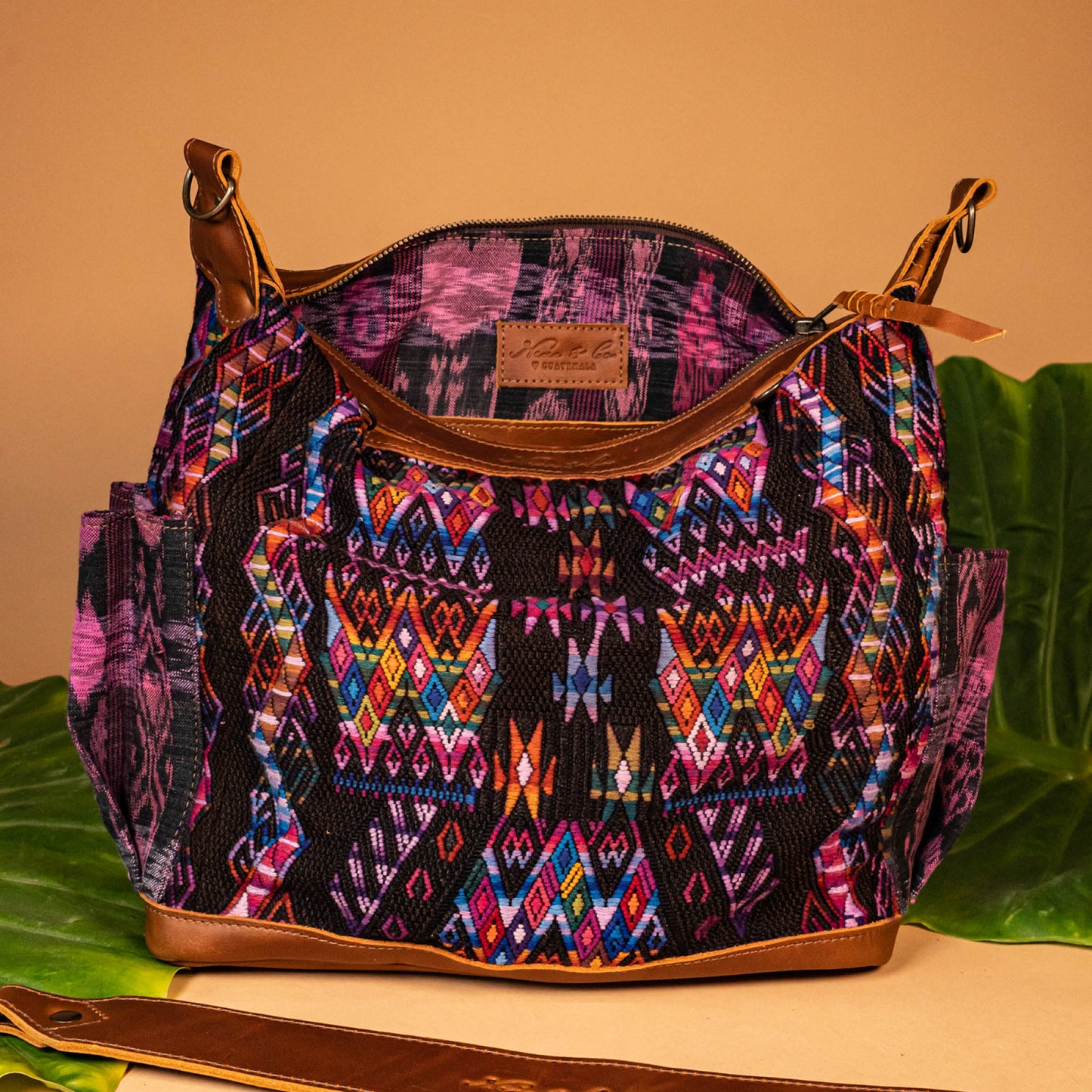 BEATRIZ MCDB + DIAMANTE STRAP - OOAK HUIPIL - CAFE - NO. 16033