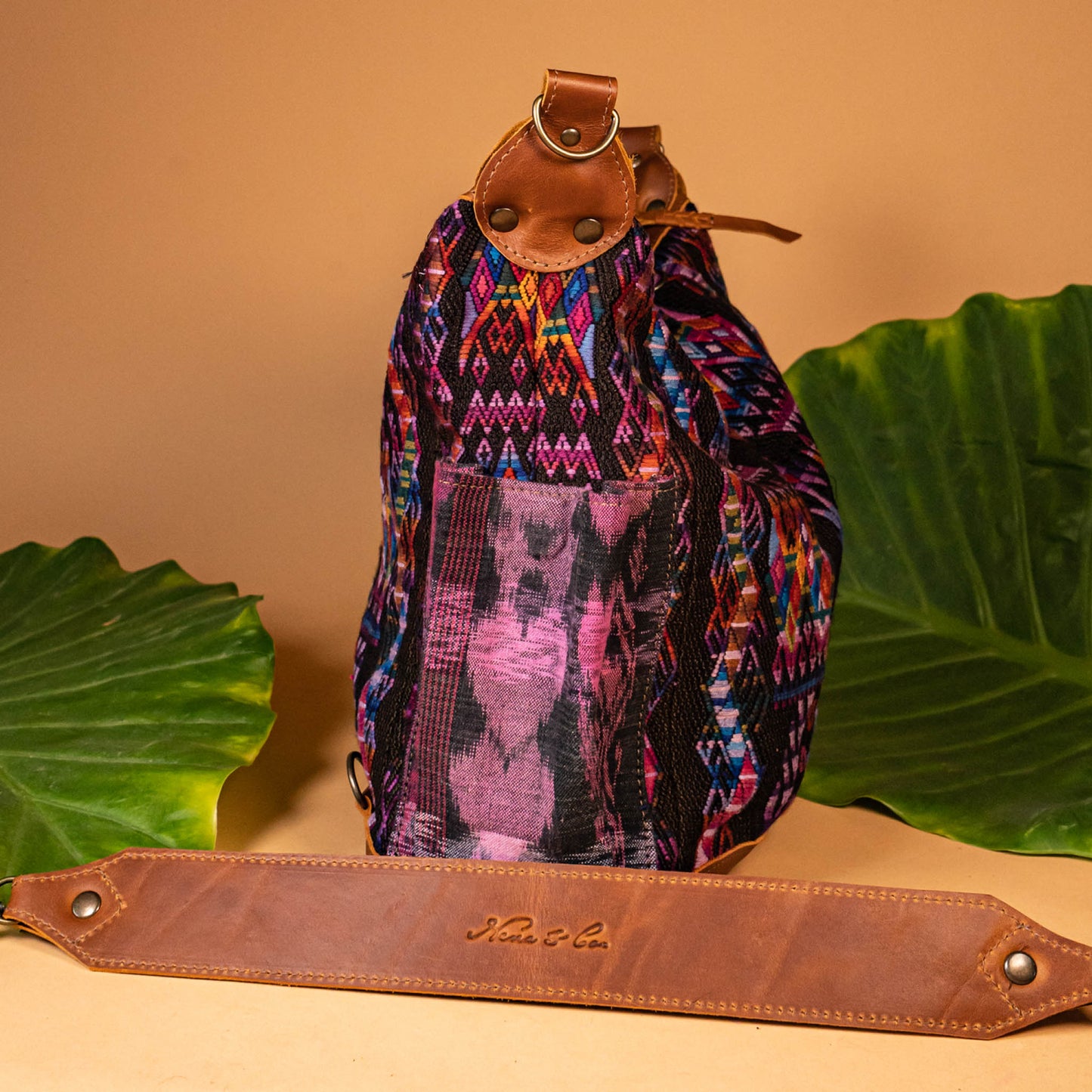 BEATRIZ MCDB + DIAMANTE STRAP - OOAK HUIPIL - CAFE - NO. 16033
