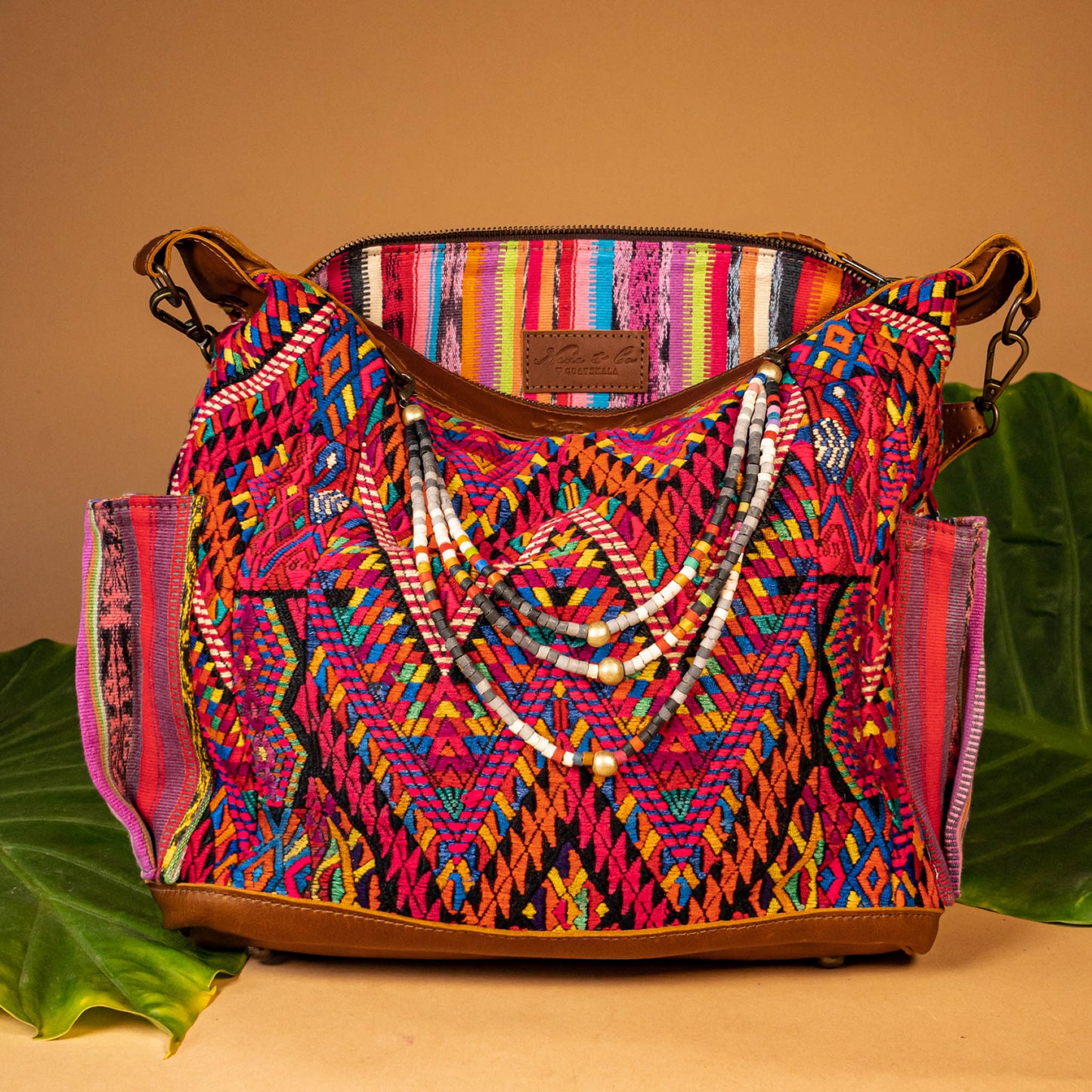 BEATRIZ MCDB + DIAMANTE STRAP - OOAK HUIPIL - CAFE - NO. 16034