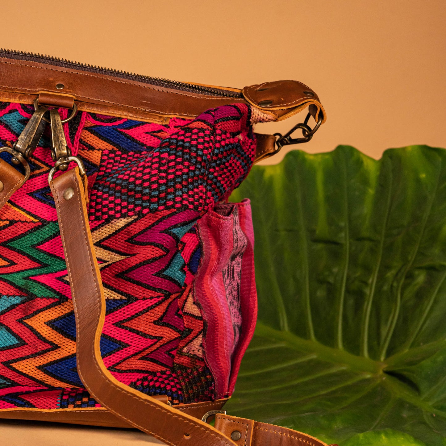 BEATRIZ MCDB + DIAMANTE STRAP - OOAK HUIPIL - CAFE - NO. 16036