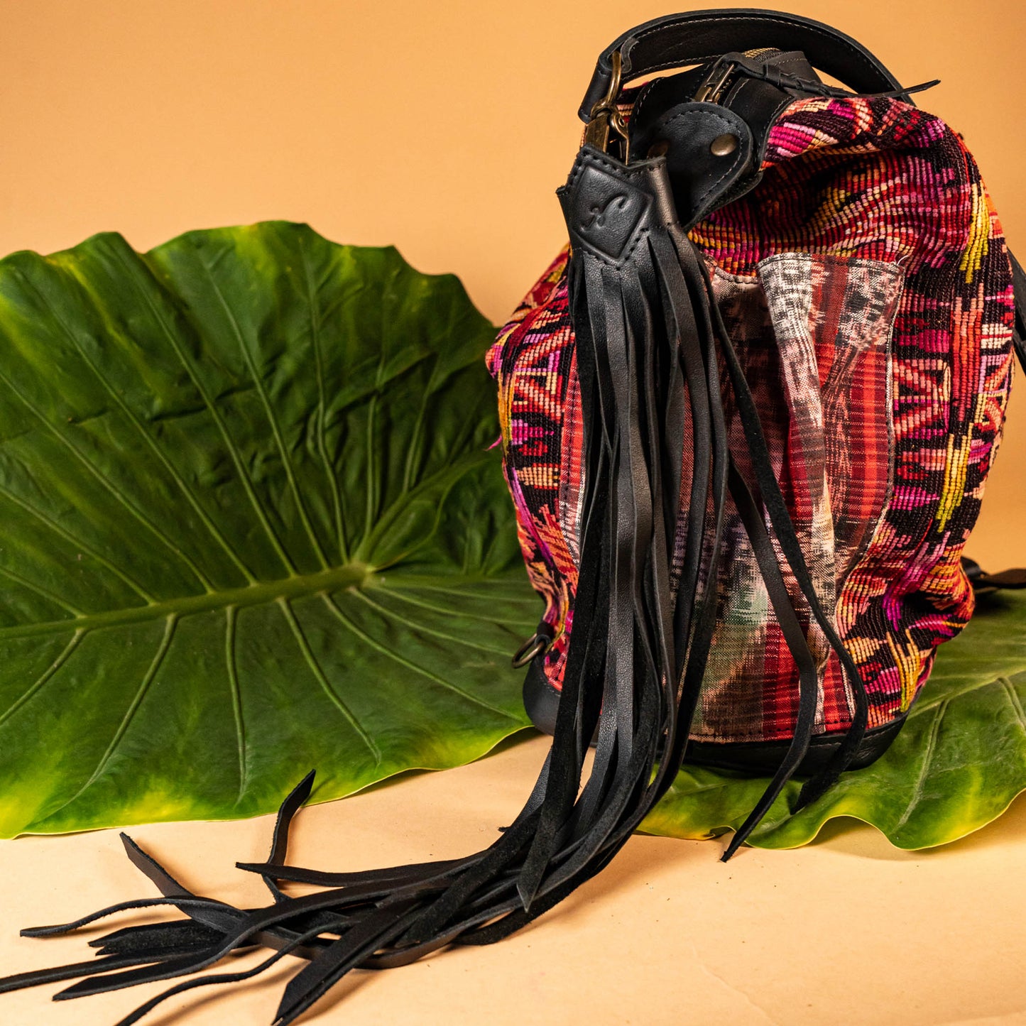 BEATRIZ CDB + DIAMANTE STRAP - OOAK HUIPIL - BLACK - NO. 16014
