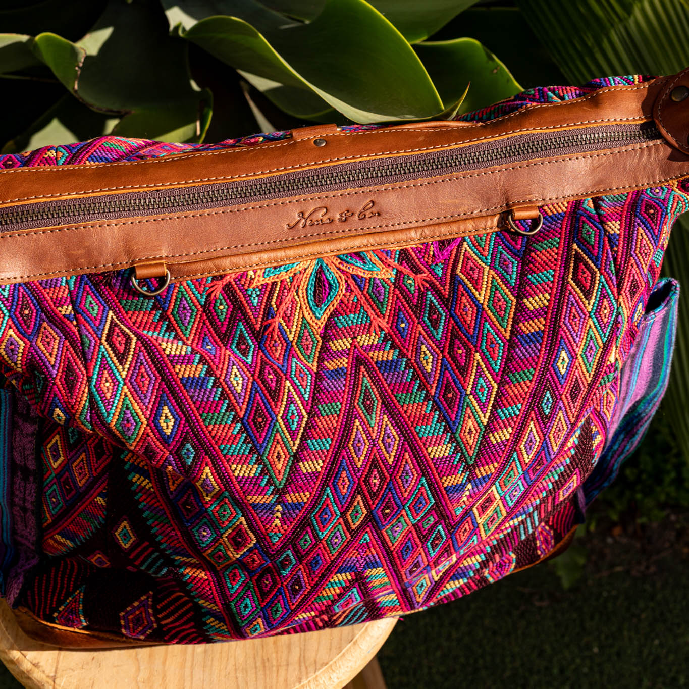 BEATRIZ CDB + DIAMANTE STRAP - OOAK HUIPIL - CAFE - NO. 17158