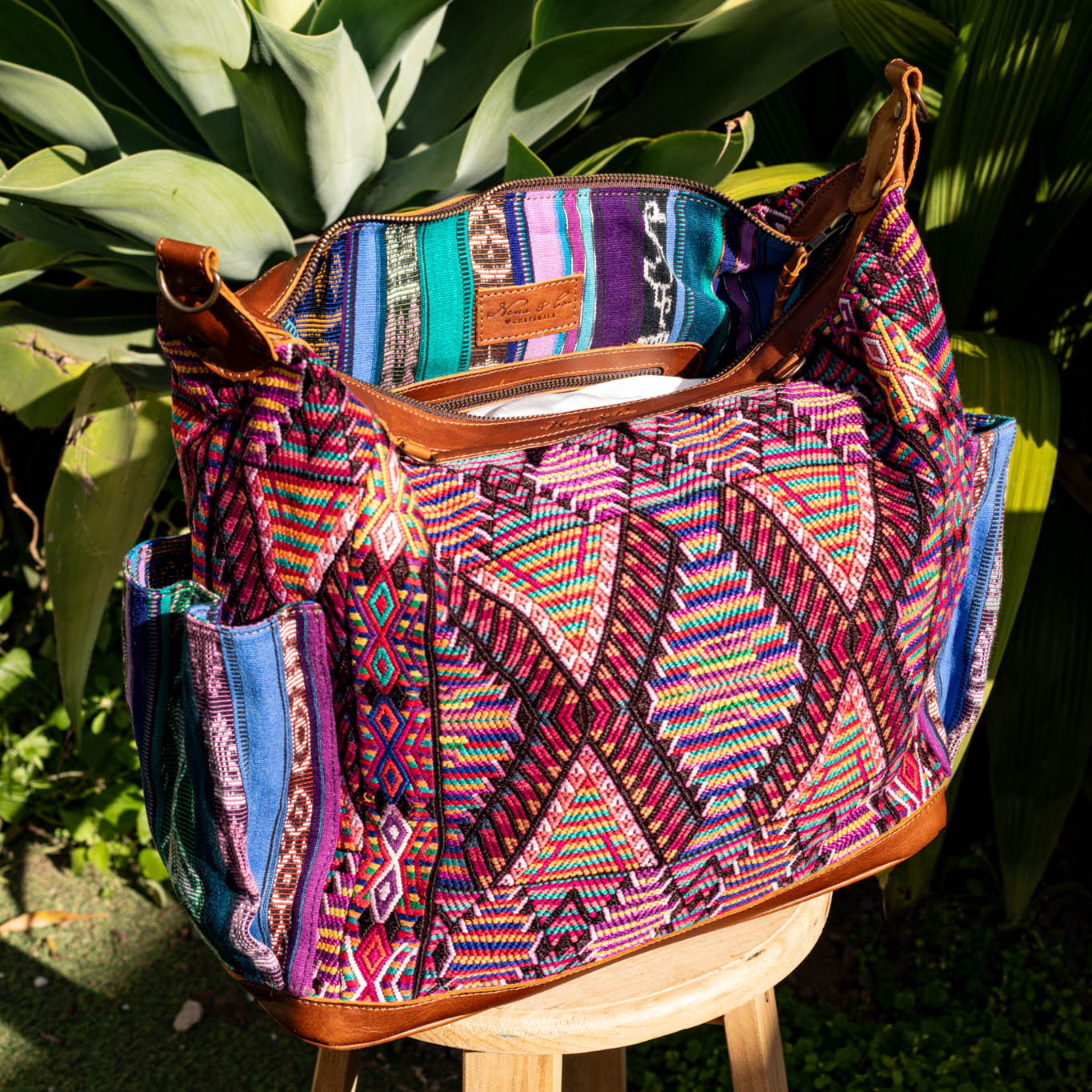 BEATRIZ CDB + DIAMANTE STRAP - OOAK HUIPIL - CAFE - NO. 17162