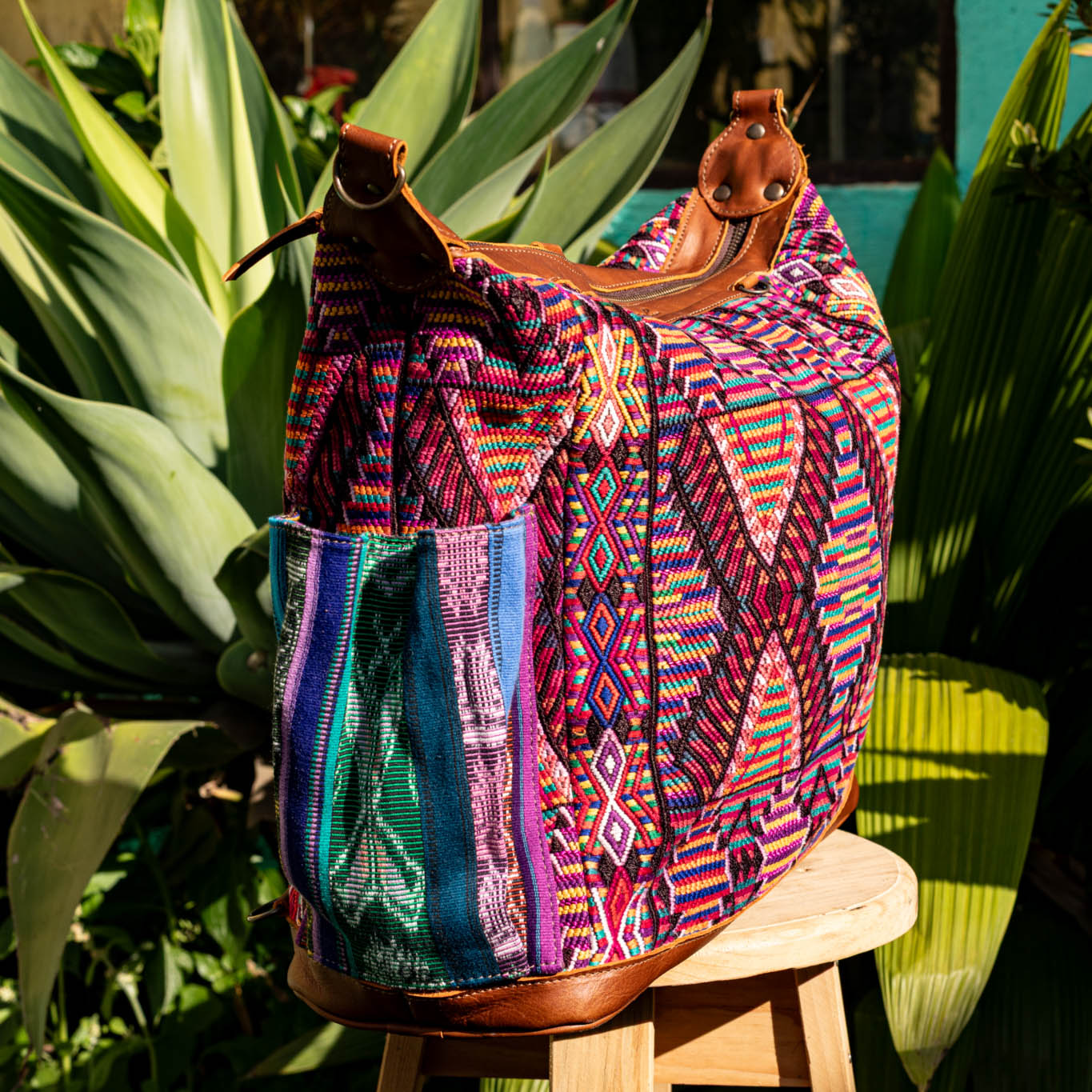 BEATRIZ CDB + DIAMANTE STRAP - OOAK HUIPIL - CAFE - NO. 17162