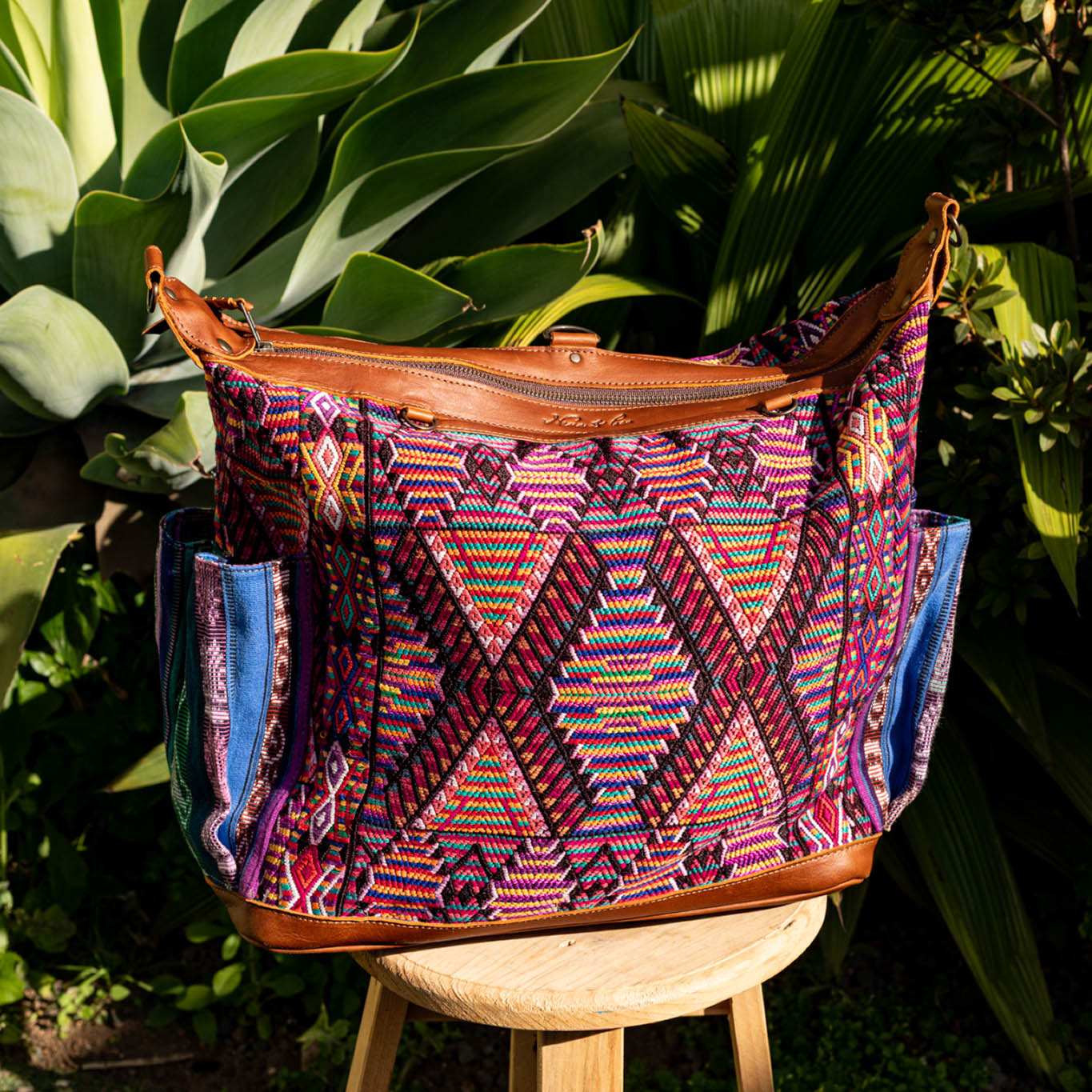 BEATRIZ CDB + DIAMANTE STRAP - OOAK HUIPIL - CAFE - NO. 17162