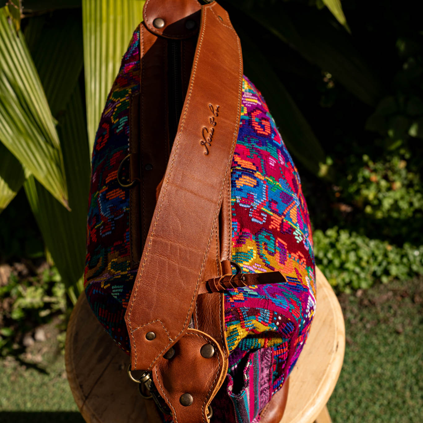 BEATRIZ MCDB + DIAMANTE STRAP - OOAK HUIPIL - CAFE - NO. 17174