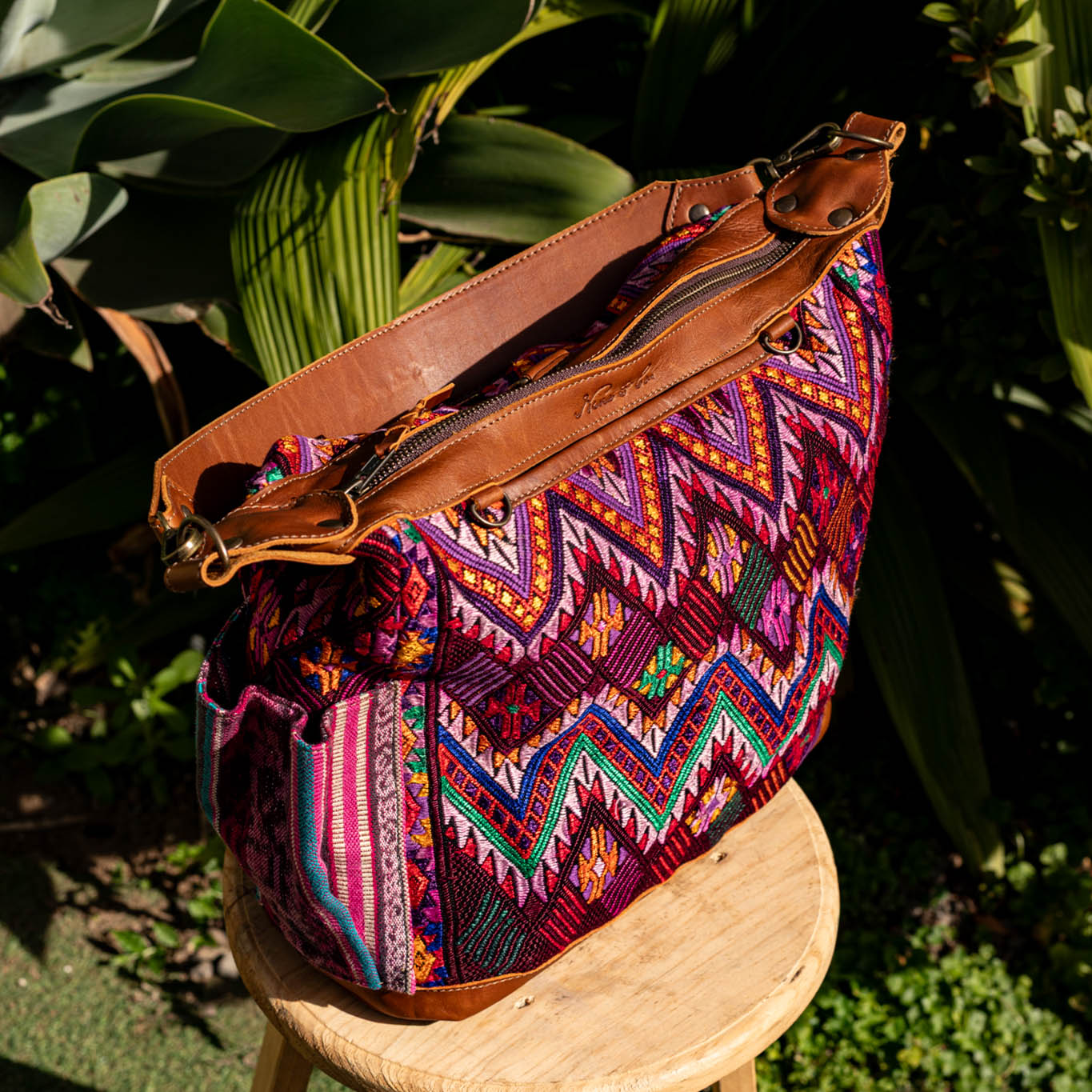 BEATRIZ MCDB + DIAMANTE STRAP - OOAK HUIPIL - CAFE - NO. 17168