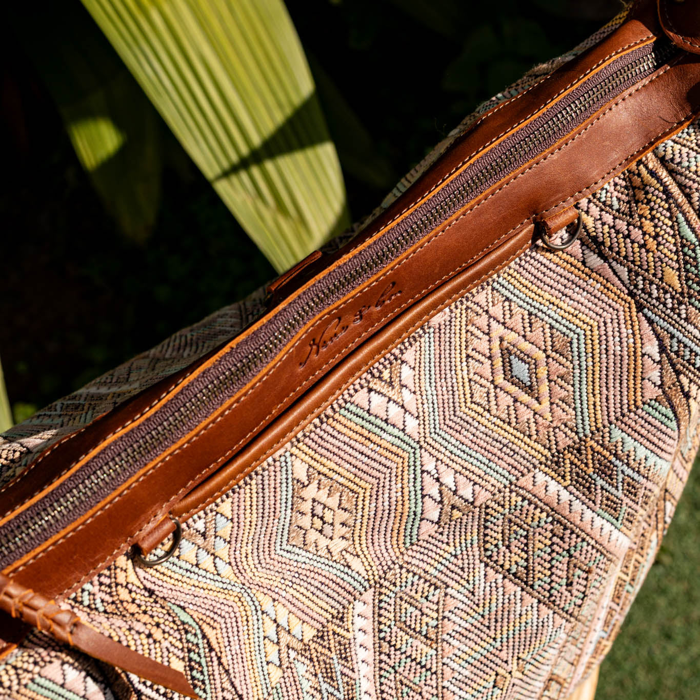 BEATRIZ CDB + DIAMANTE STRAP - OOAK HUIPIL - CAFE - NO. 17147