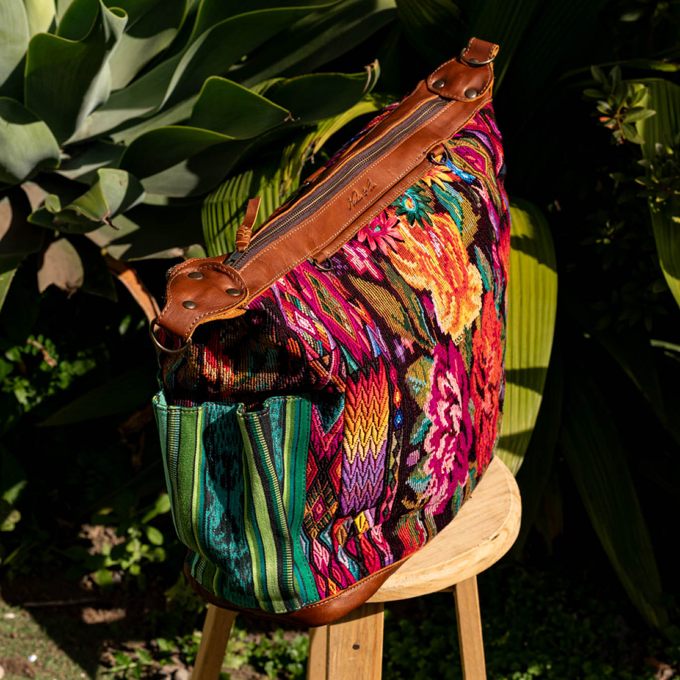 BEATRIZ CDB + DIAMANTE STRAP - OOAK HUIPIL - CAFE - NO. 17149