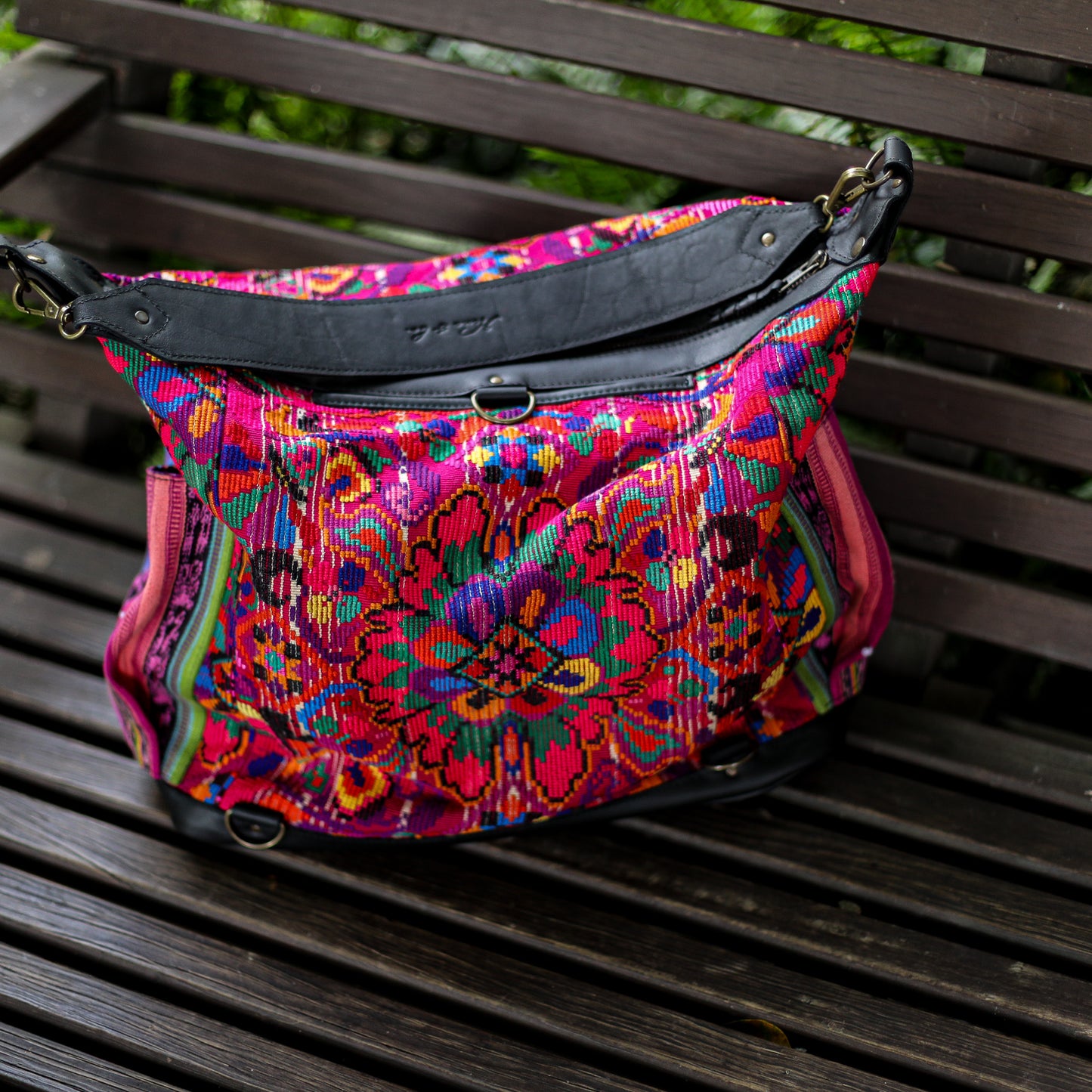 BEATRIZ CDB + DIAMANTE STRAP - OOAK HUIPIL - BLACK - NO. 18876