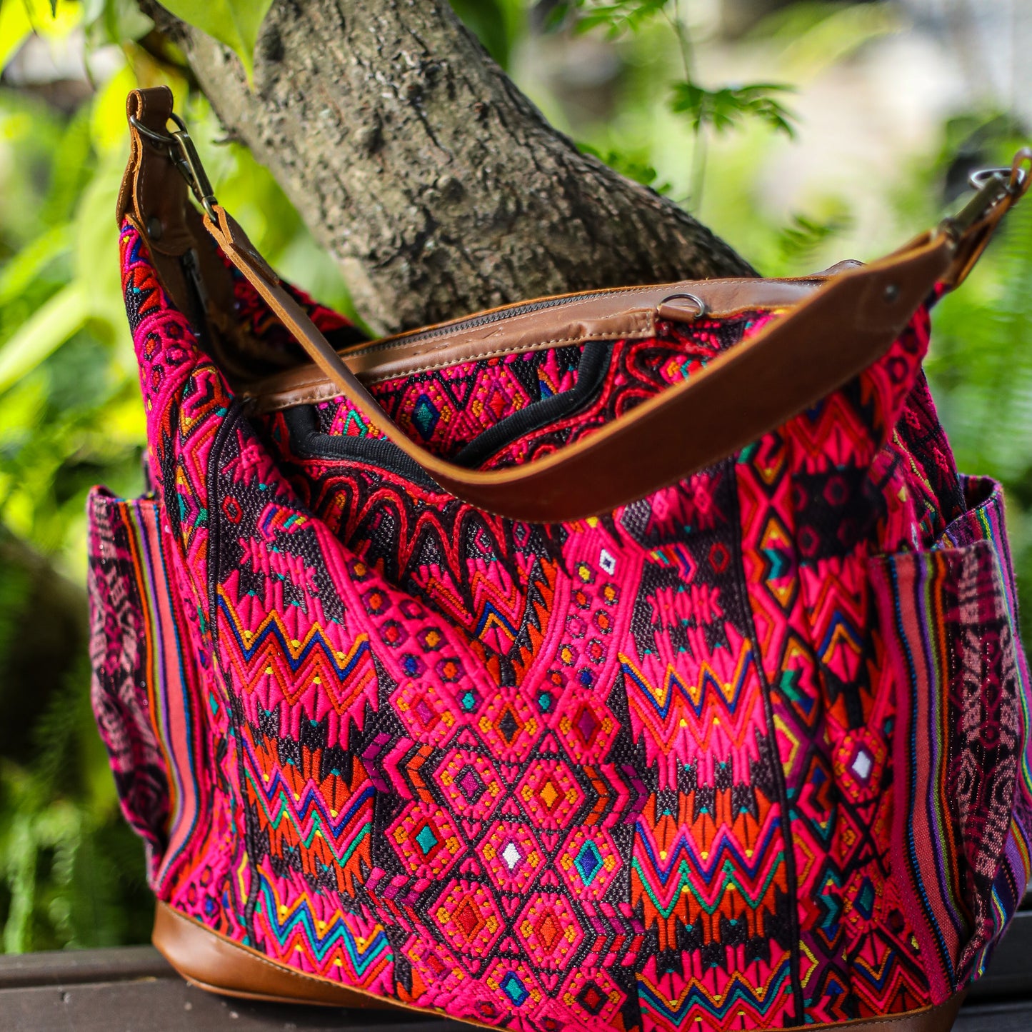 BEATRIZ CDB + DIAMANTE STRAP - OOAK HUIPIL - CAFE - NO. 18867