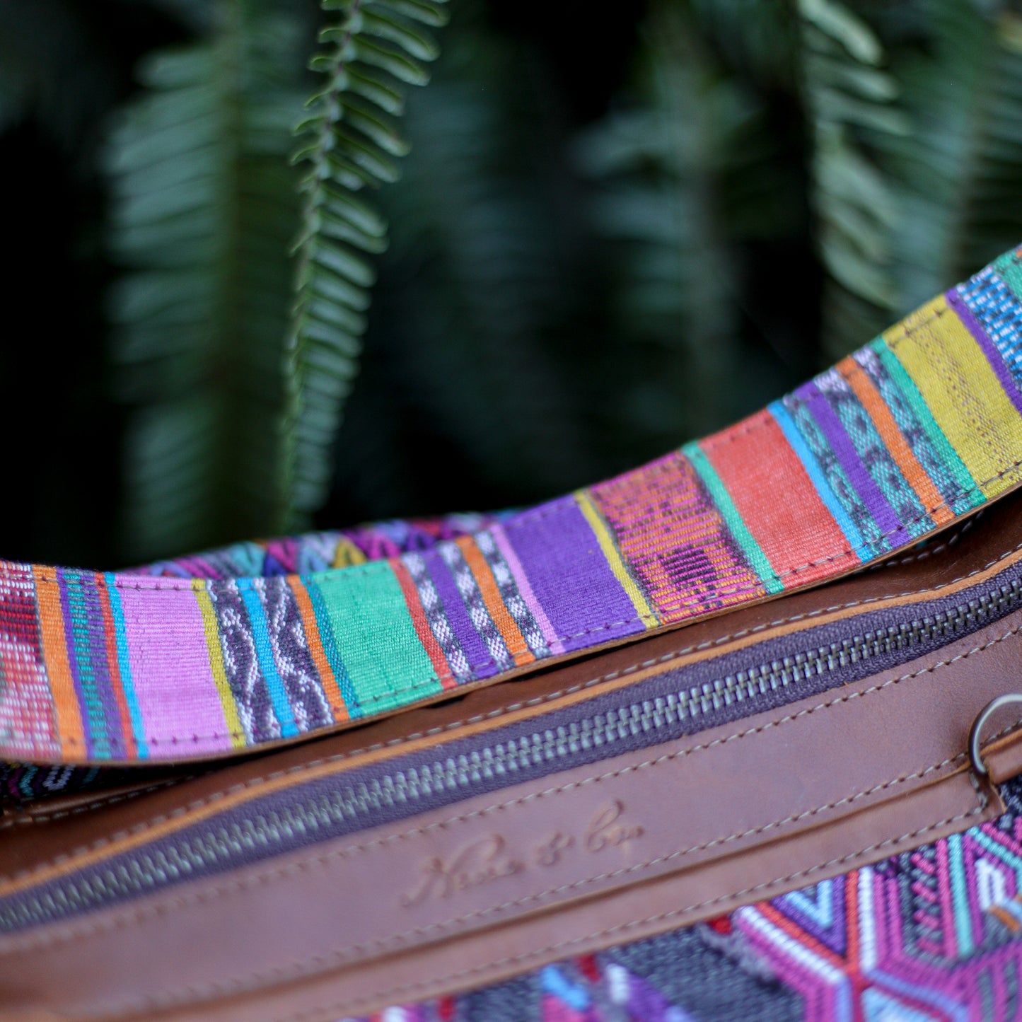 BEATRIZ CDB + DIAMANTE STRAP - OOAK HUIPIL - CORTE LINING - CAFE - NO. 19992