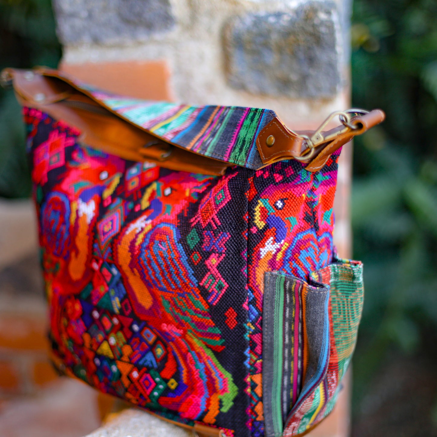 BEATRIZ MCDB + DIAMANTE STRAP - OOAK HUIPIL - CORTE LINING - CAFE - NO. 19995