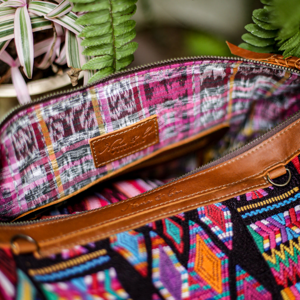 BEATRIZ CDB + DIAMANTE STRAP - OOAK HUIPIL - CAFE - NO. 18471