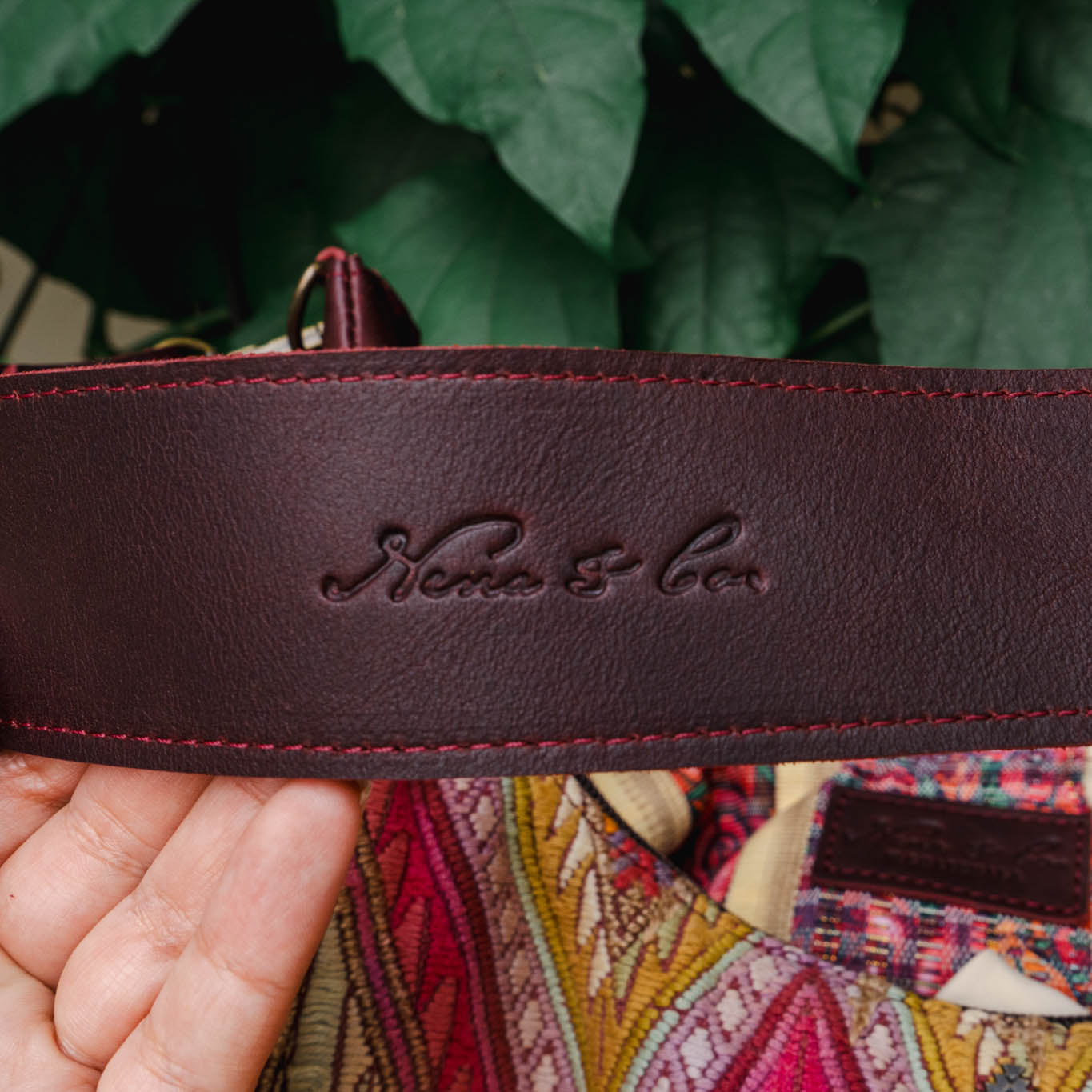 BOHO SADDLE BAG - OOAK HUIPIL - VINO TINTO - NO. 15936