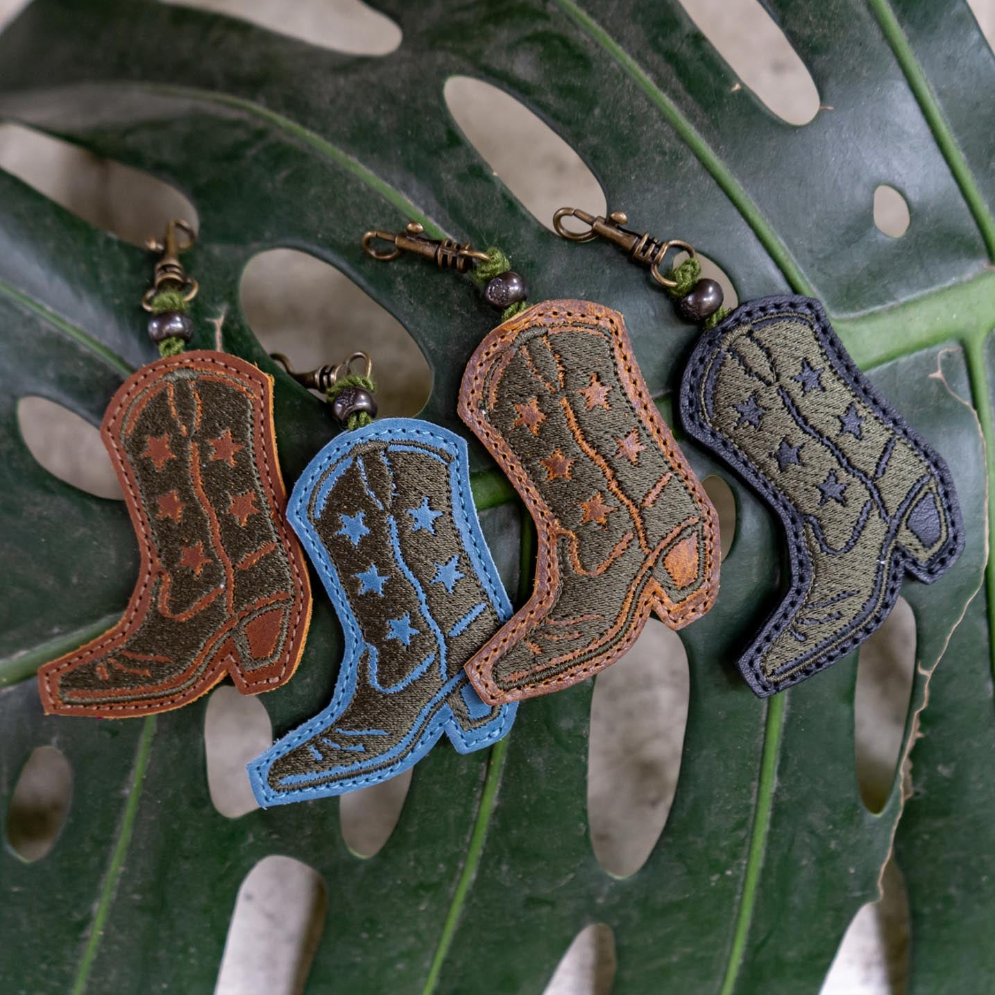 BOOT CHARM - EMBROIDERED LEATHER