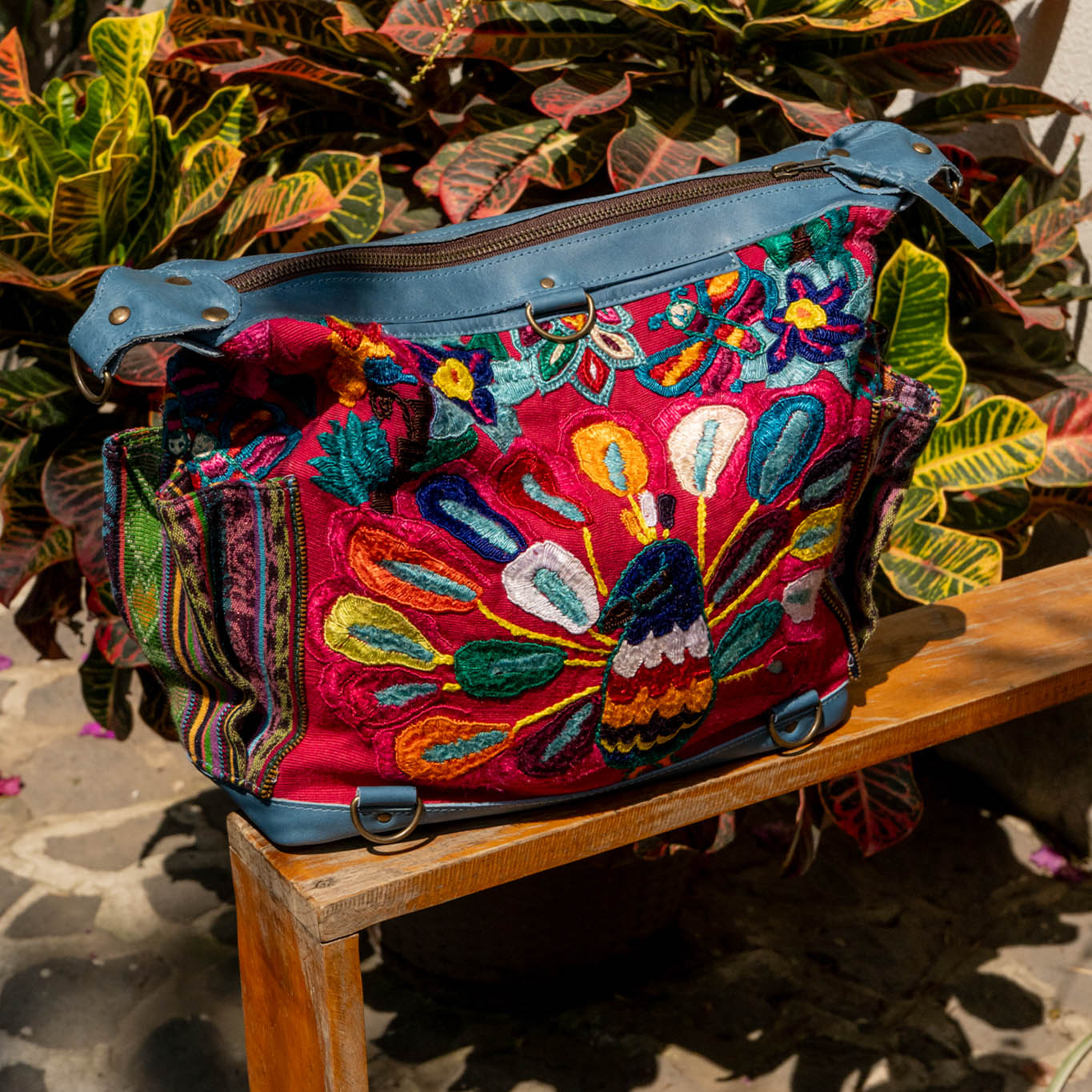BEATRIZ MCDB - BUTTERFLY HUIPIL - CERULEAN - NO. 15948