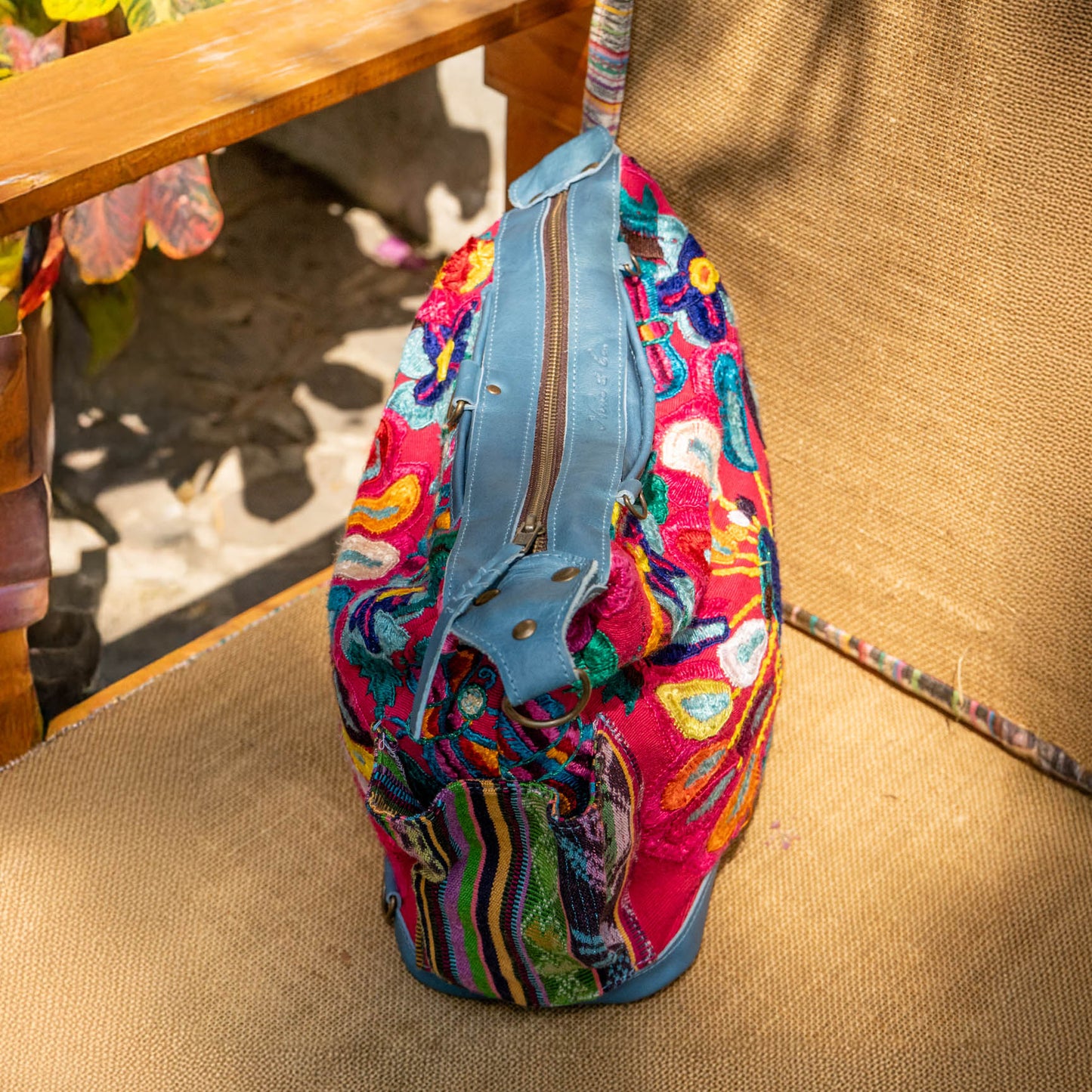 BEATRIZ MCDB - BUTTERFLY HUIPIL - CERULEAN - NO. 15948