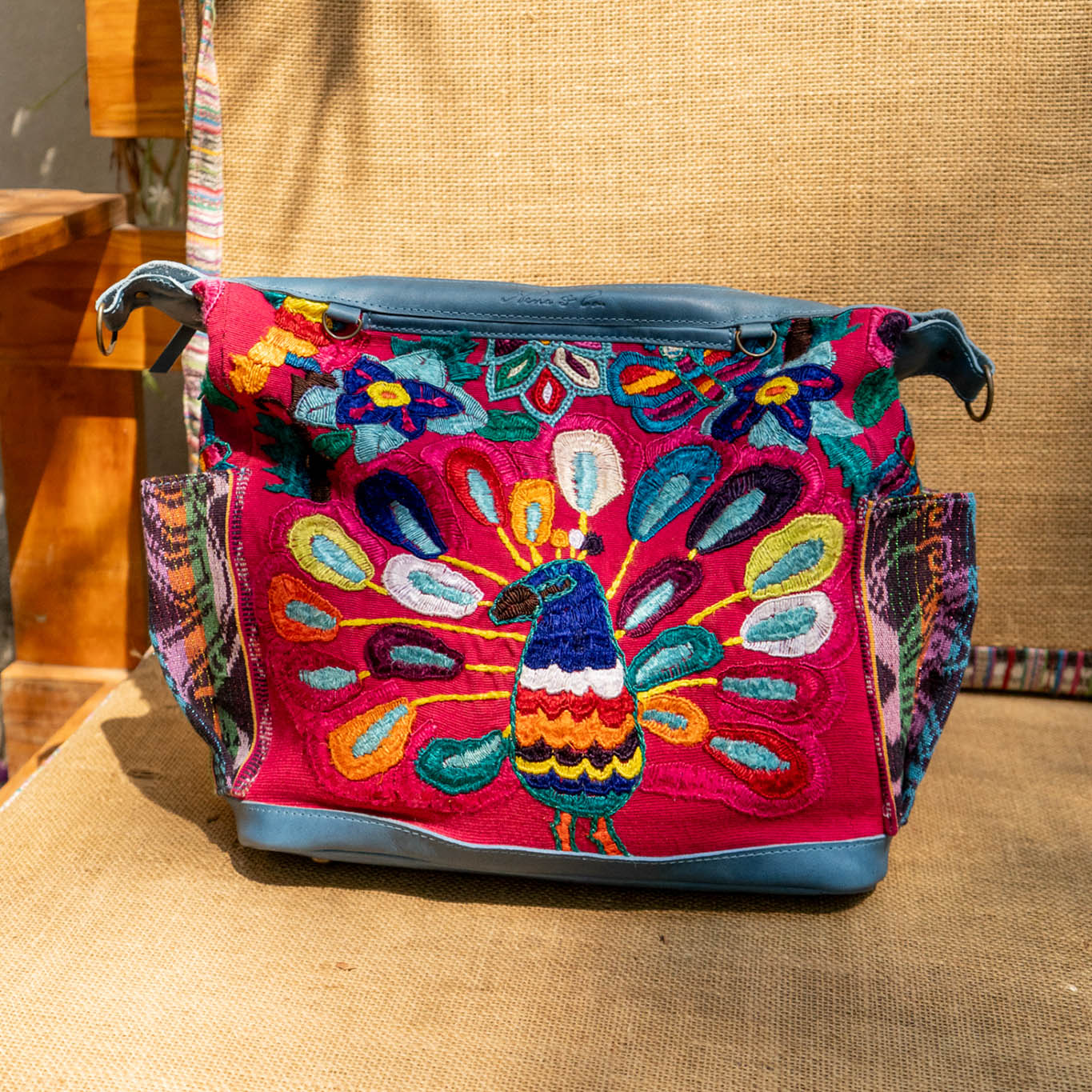 BEATRIZ MCDB - BUTTERFLY HUIPIL - CERULEAN - NO. 15948