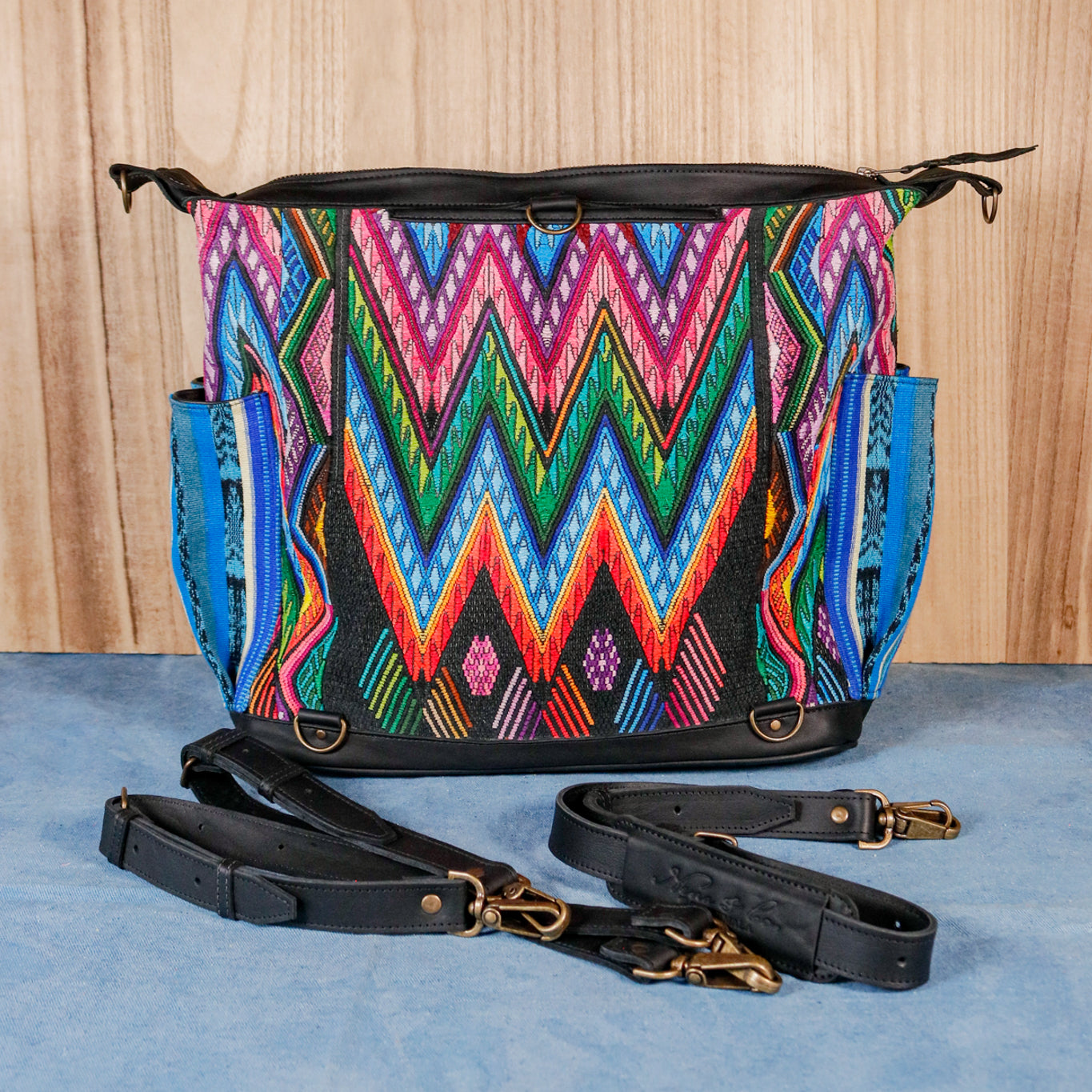 BEATRIZ CDB + DIAMANTE STRAP - OOAK HUIPIL - BLACK - NO. 16394