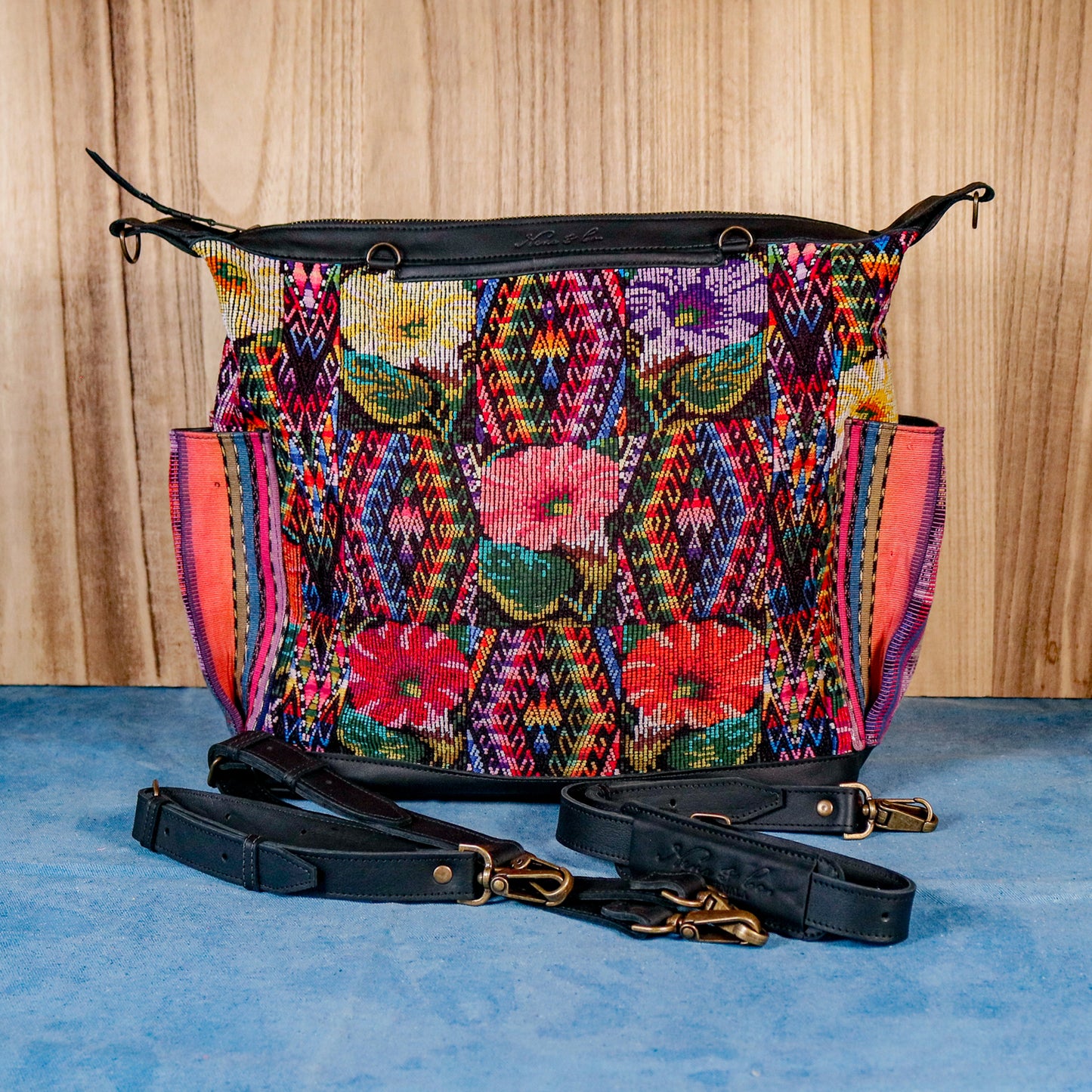 BEATRIZ CDB + DIAMANTE STRAP - OOAK HUIPIL - BLACK - NO. 16392
