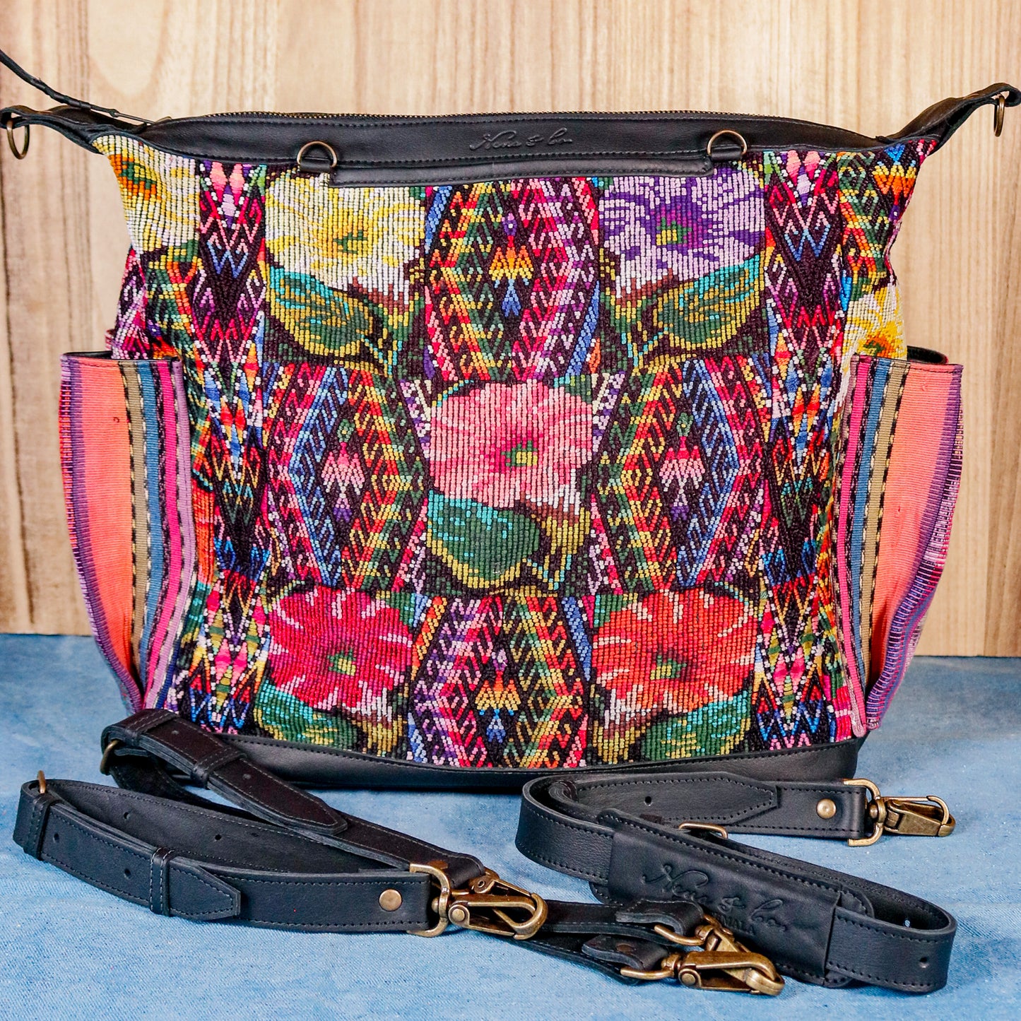 BEATRIZ CDB + DIAMANTE STRAP - OOAK HUIPIL - BLACK - NO. 16392
