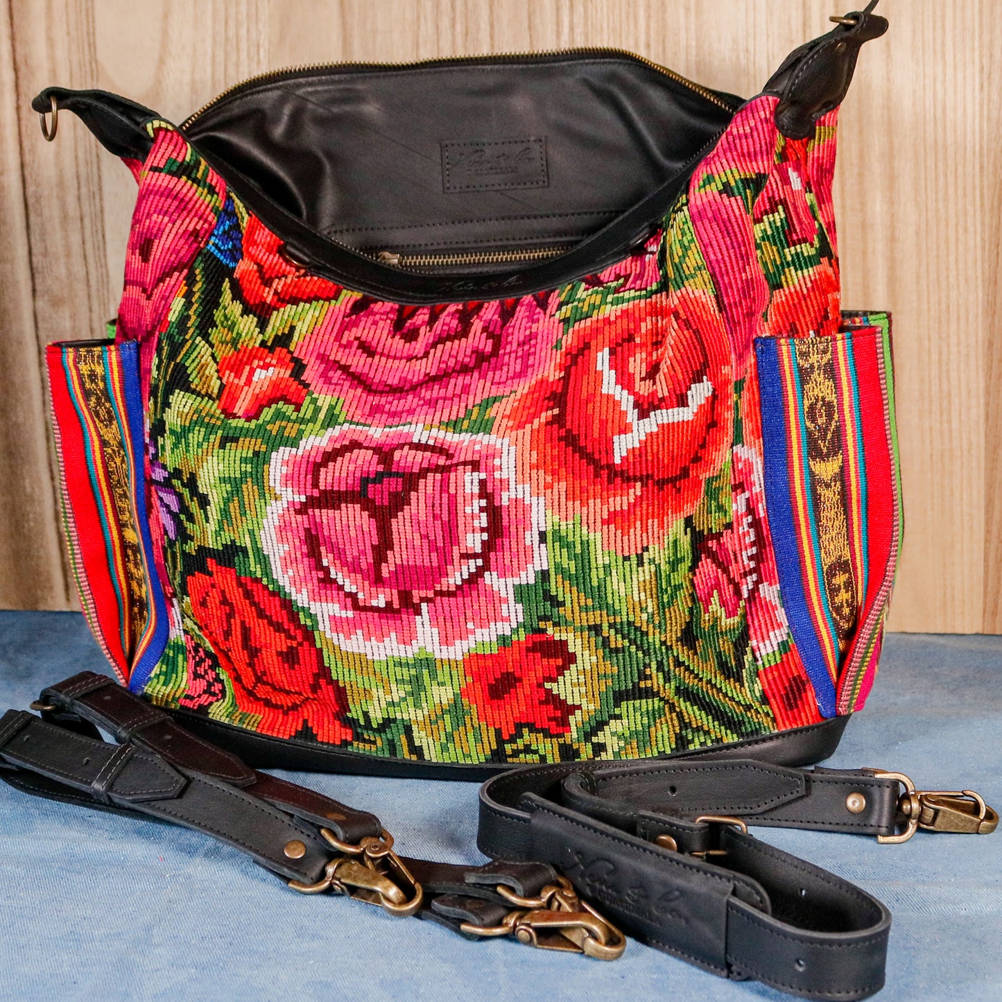 BEATRIZ CDB + DIAMANTE STRAP - OOAK HUIPIL - BLACK - NO. 16398