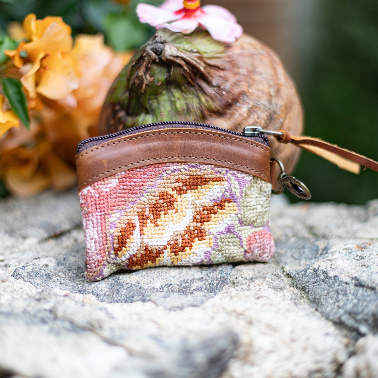 COIN PURSE - OOAK HUIPIL - CAFE - NO. 17472