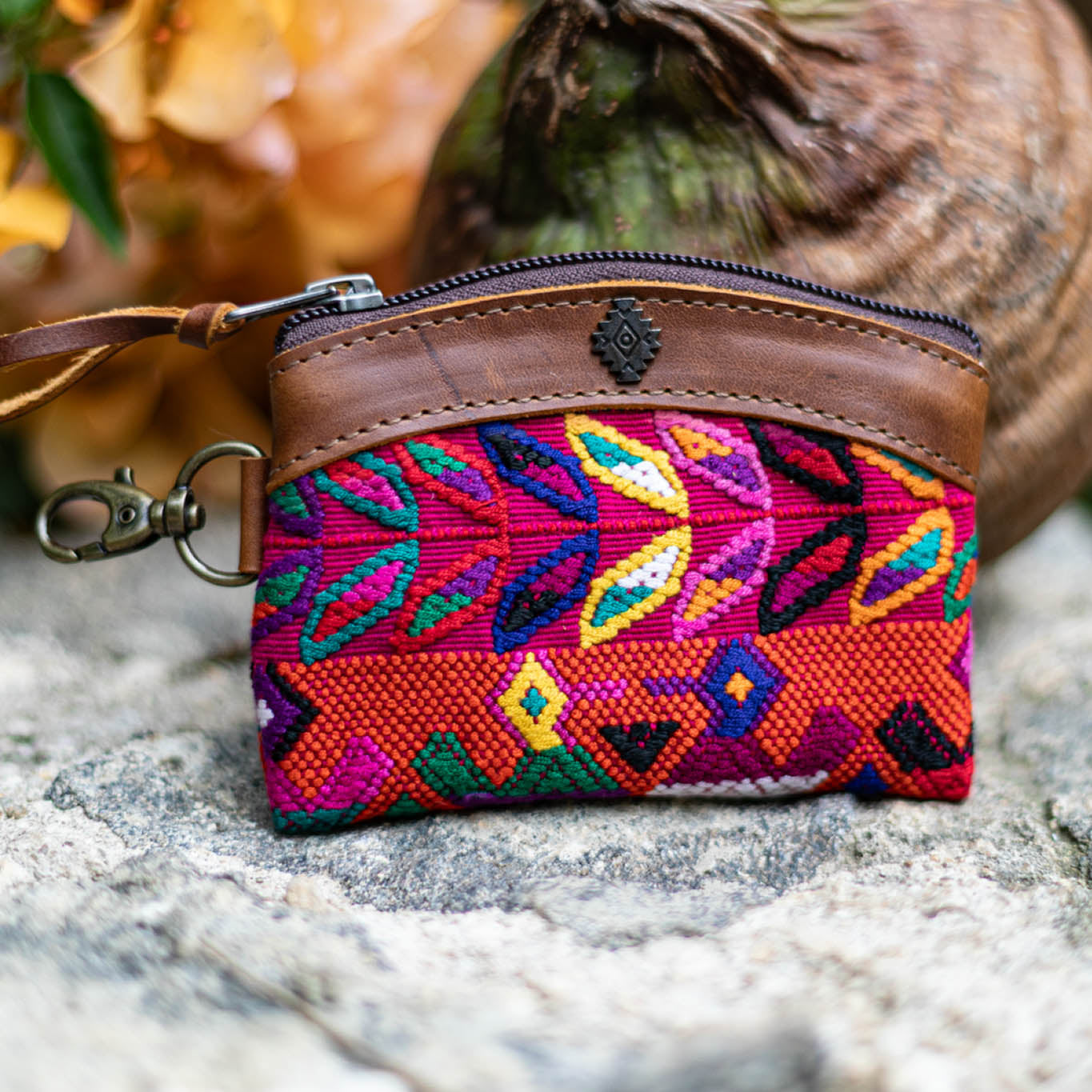 COIN PURSE - OOAK HUIPIL - CAFE - NO. 17470