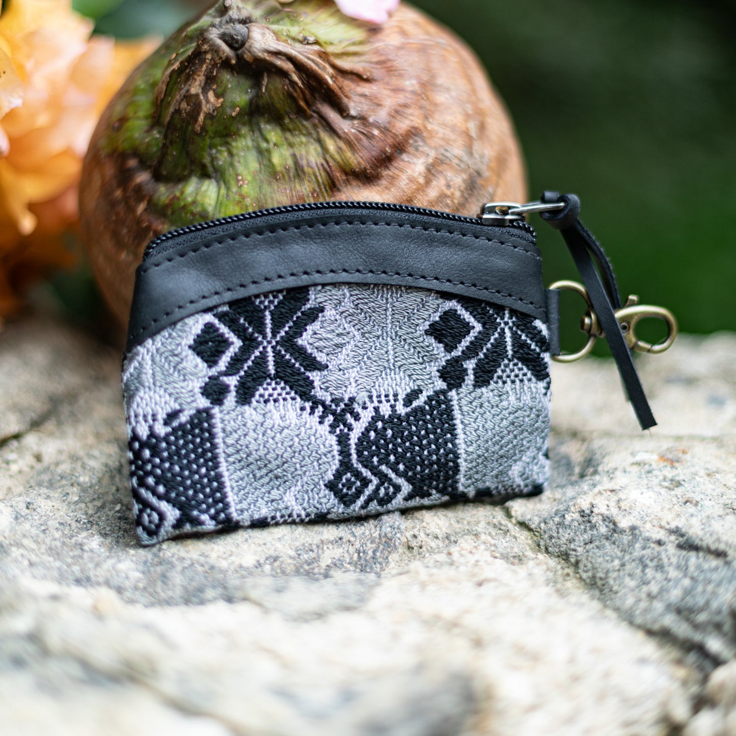 COIN PURSE - OOAK HUIPIL - BLACK - NO. 17494