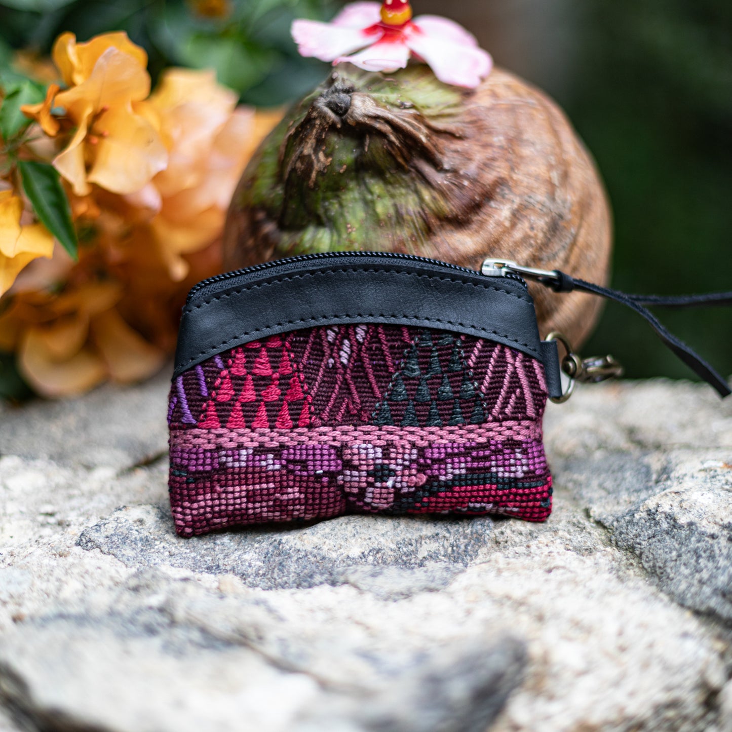 COIN PURSE - OOAK HUIPIL - BLACK - NO. 17493