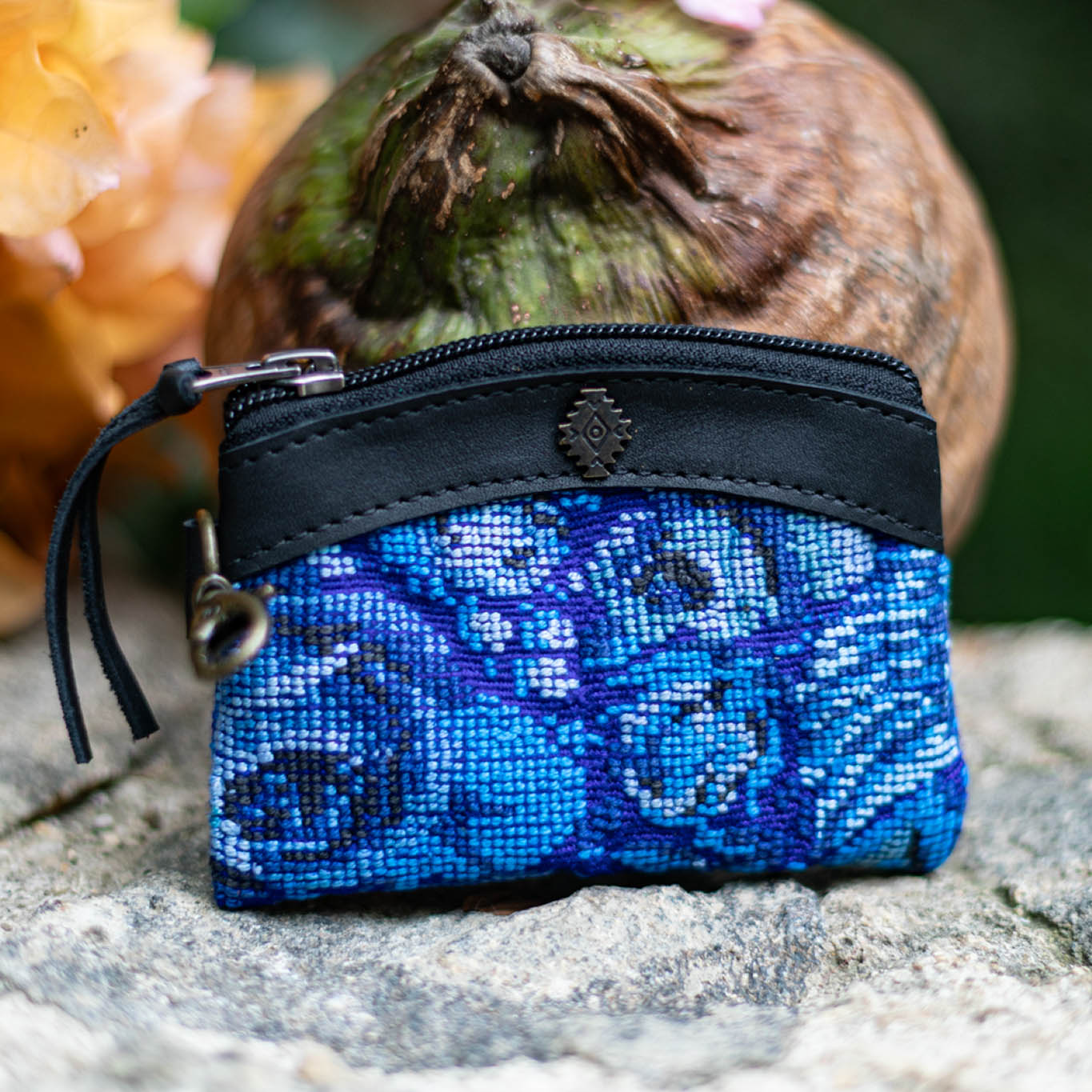 COIN PURSE - OOAK HUIPIL - BLACK - NO. 17492