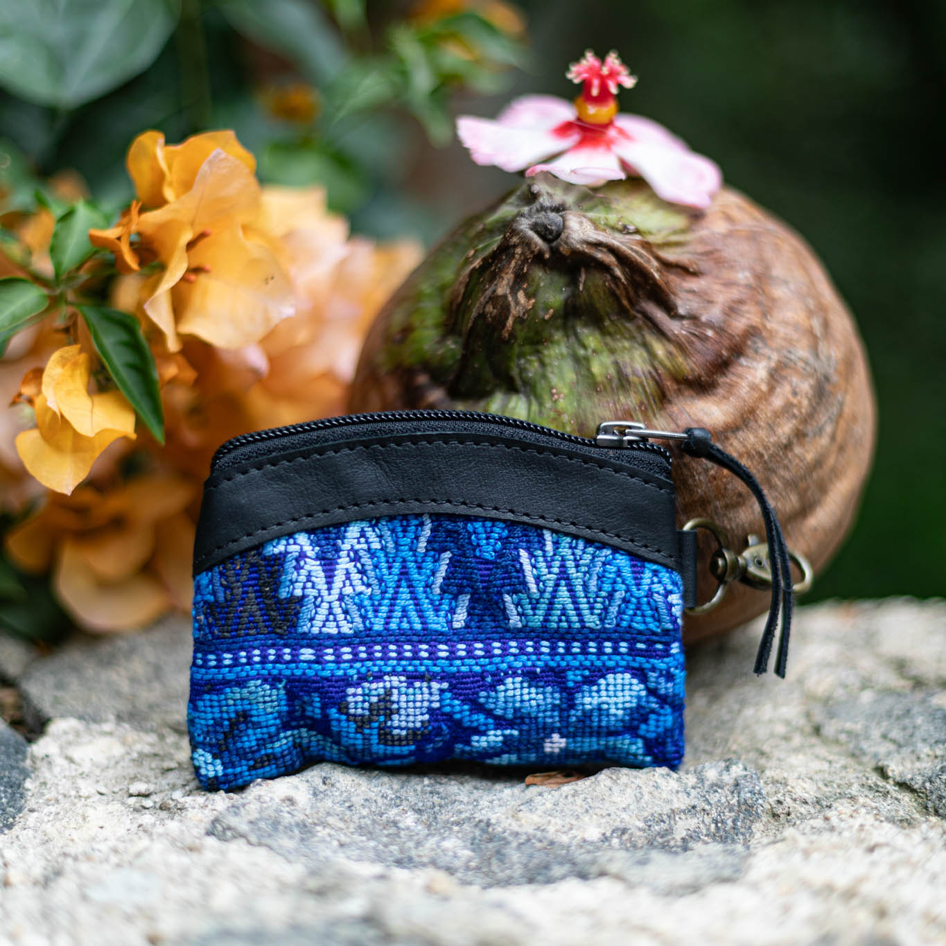 COIN PURSE - OOAK HUIPIL - BLACK - NO. 17492