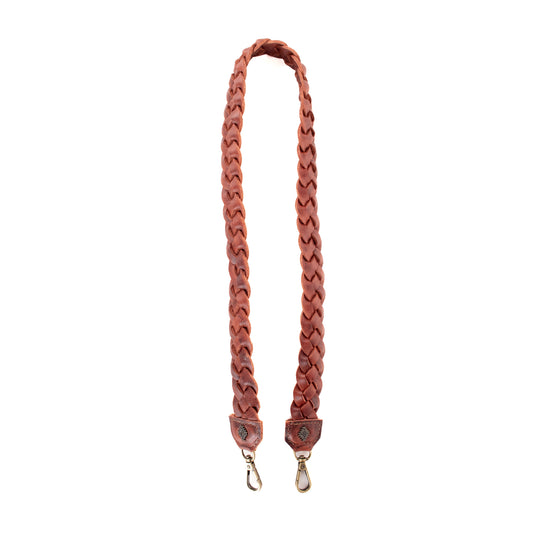 BRAIDED CROSSBODY STRAP - COPPER