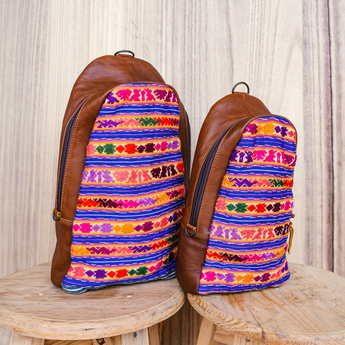 CROSSBODY SLING 2.0 - LARGE - OOAK HUIPIL - CAFE - NO. 13057