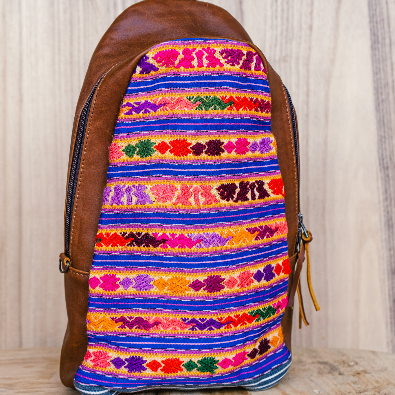 CROSSBODY SLING 2.0 - LARGE - OOAK HUIPIL - CAFE - NO. 13057
